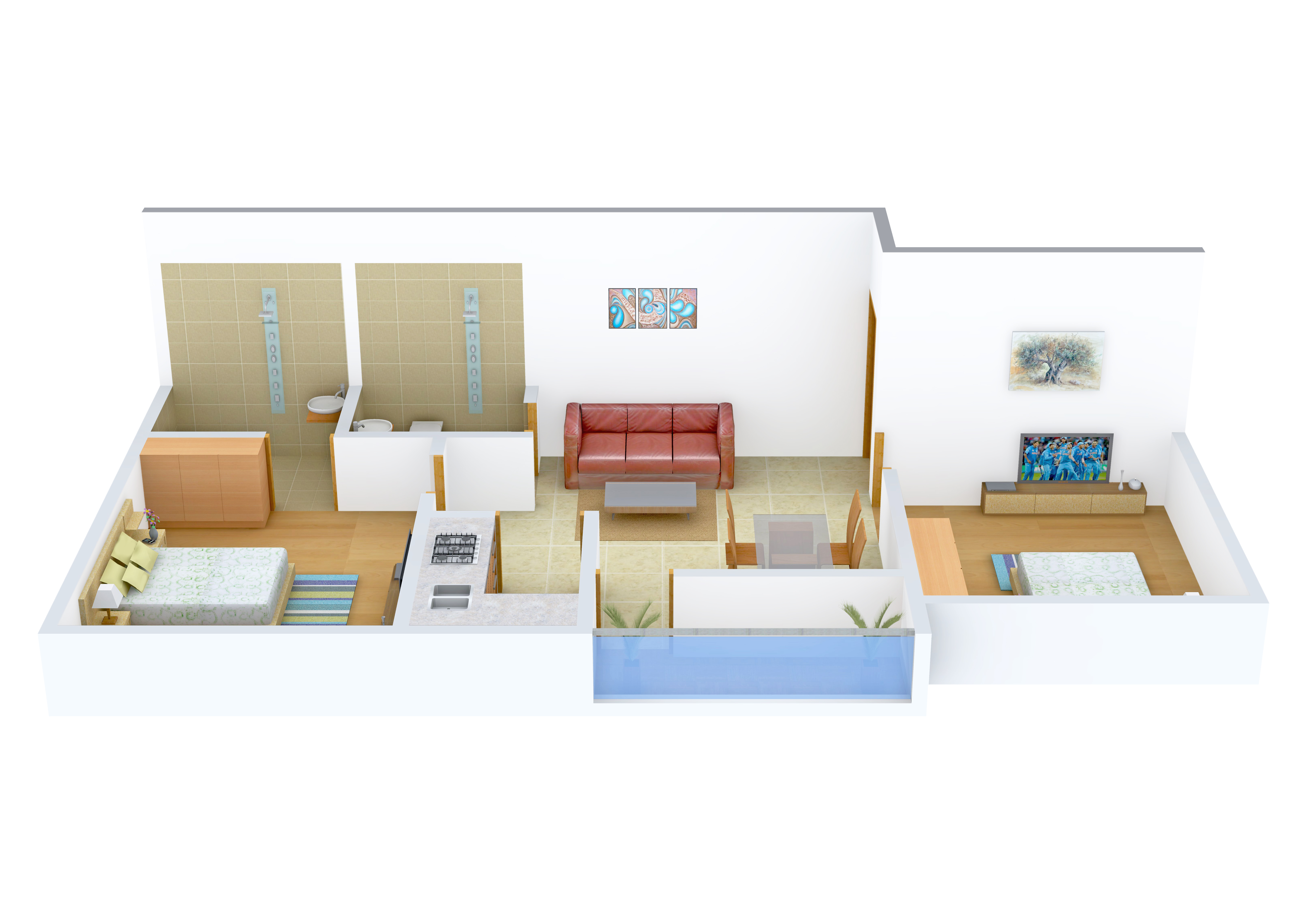 3DFloorPlan of Aatreyee Sonatanee