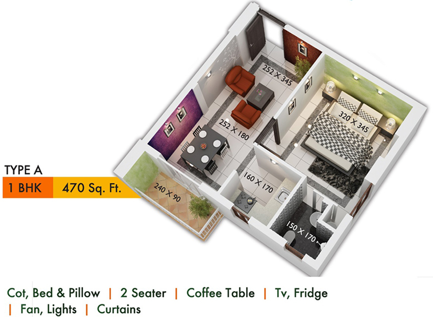 3DFloorPlan of Shwas Tetracore 22