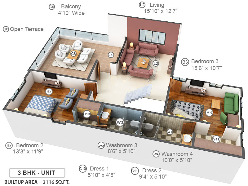 3DFloorPlan of Asset Insignia