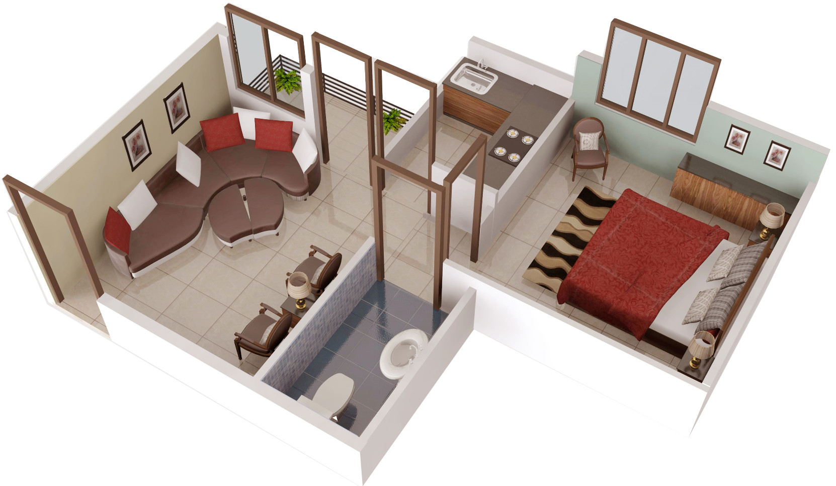 3DFloorPlan of Aftek Group Housing
