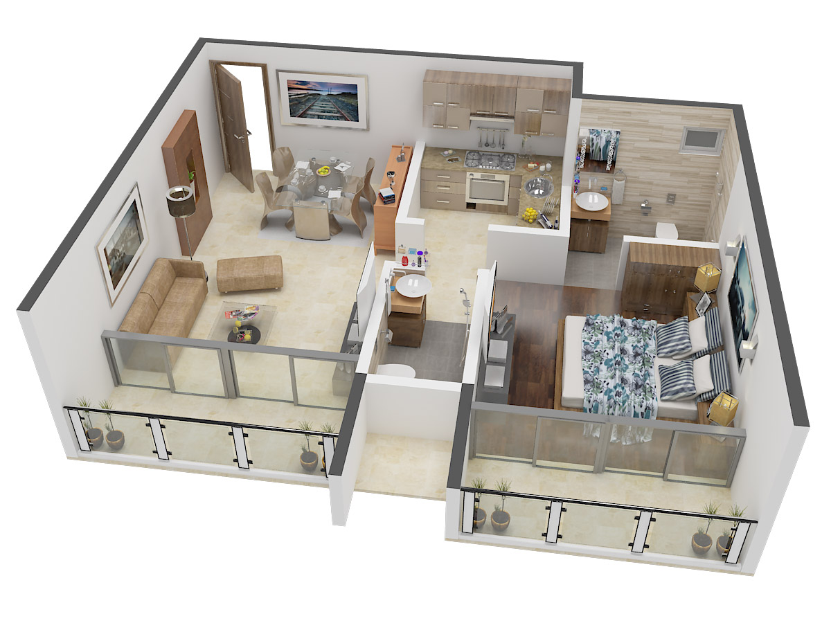 3DFloorPlan of Ruparel Elara