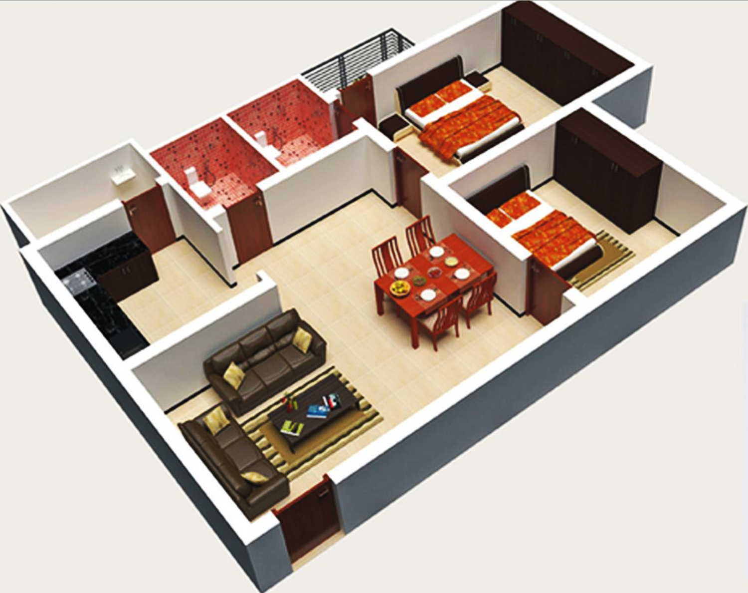 3DFloorPlan of Cheran Dhivyam