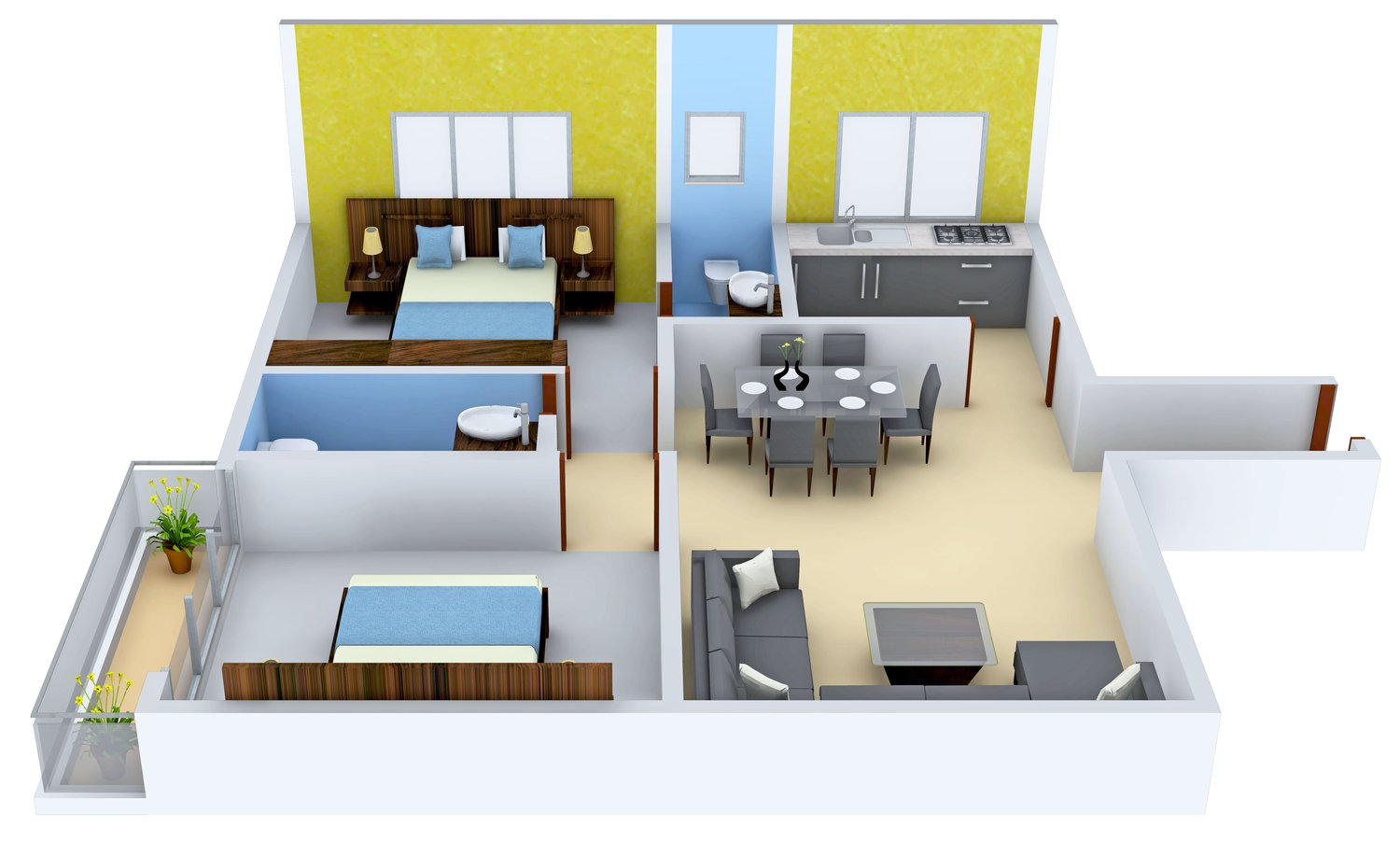 3DFloorPlan of Gopinath Urban Breath