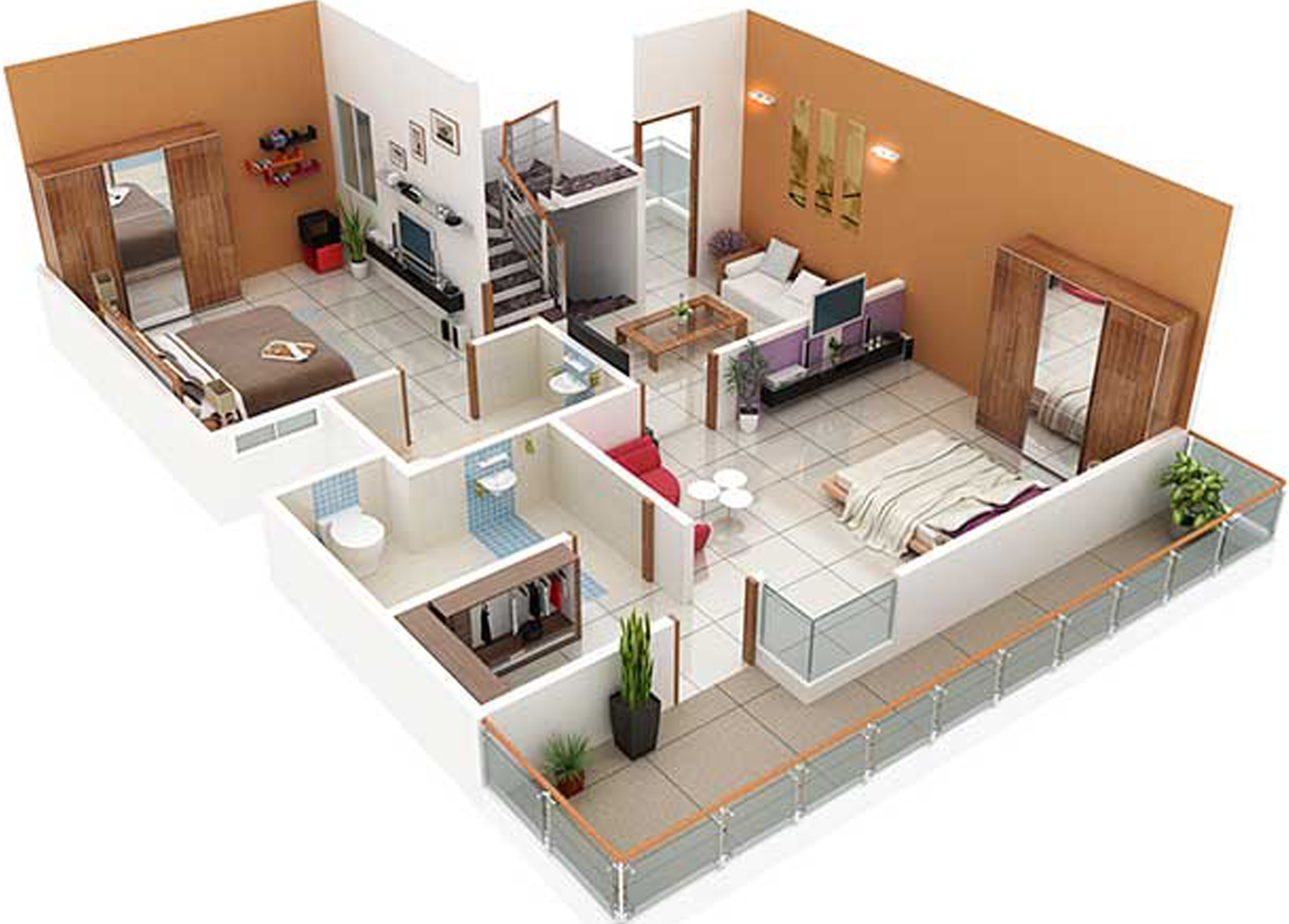 15 X 40 Duplex House Plan