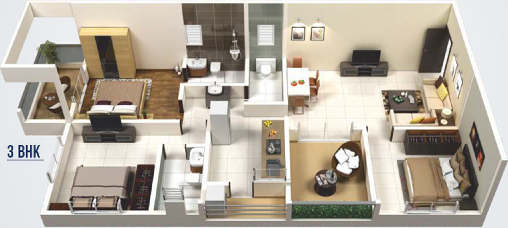 3DFloorPlan of Prakruti Palladium