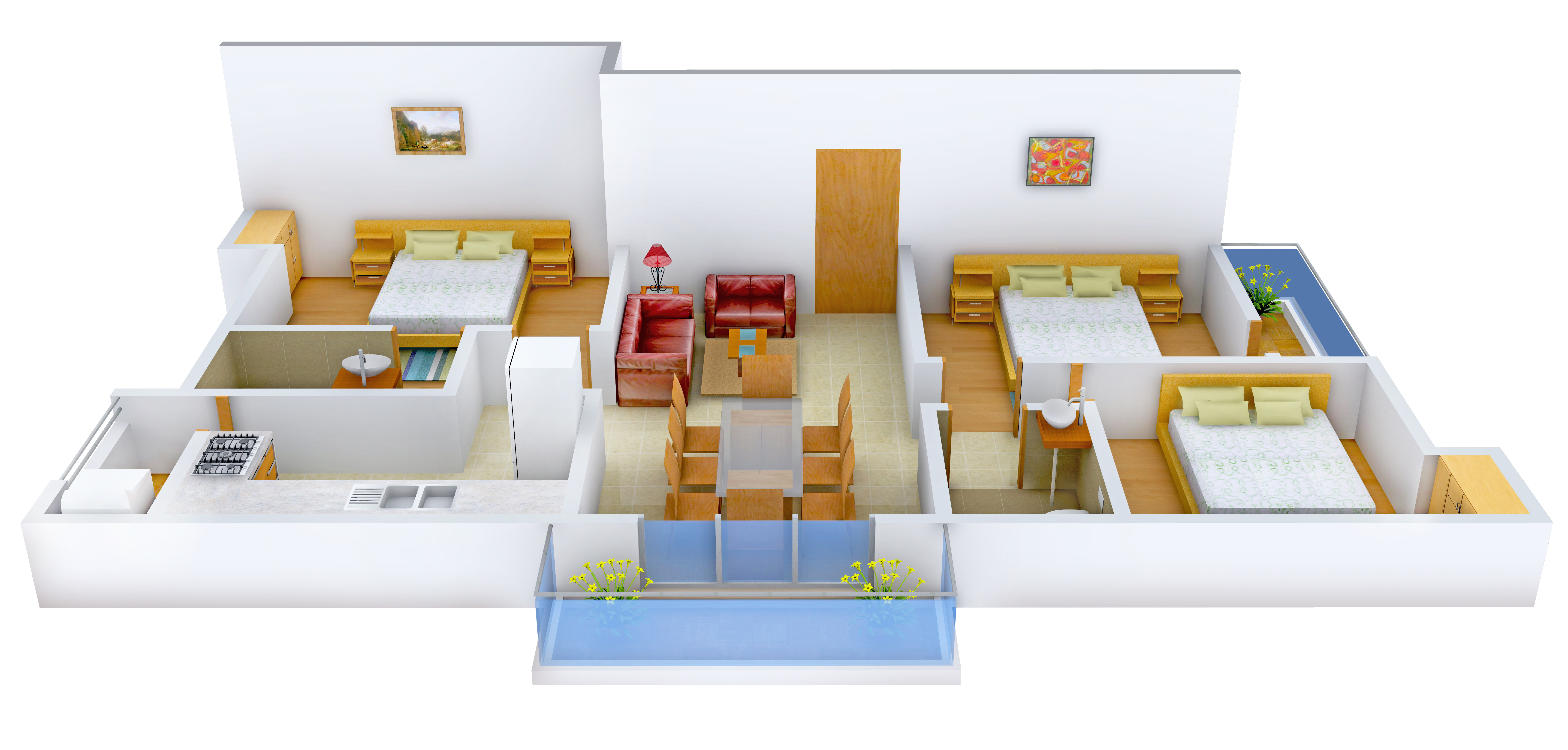 3DFloorPlan of Pushkar Goodwill