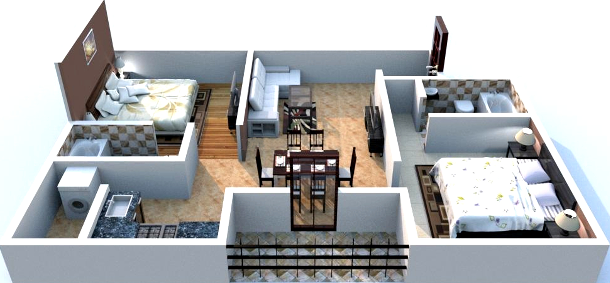 3DFloorPlan of Dhiraan Newyork Meadows