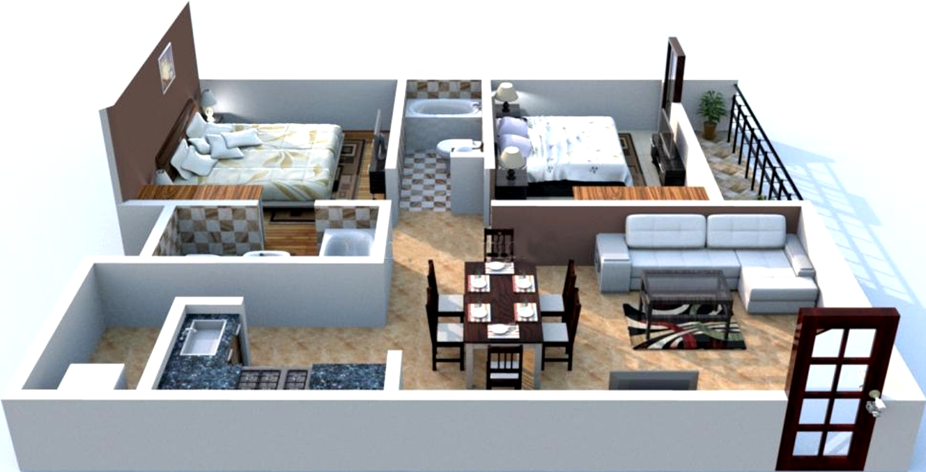 3DFloorPlan of Dhiraan Newyork Meadows
