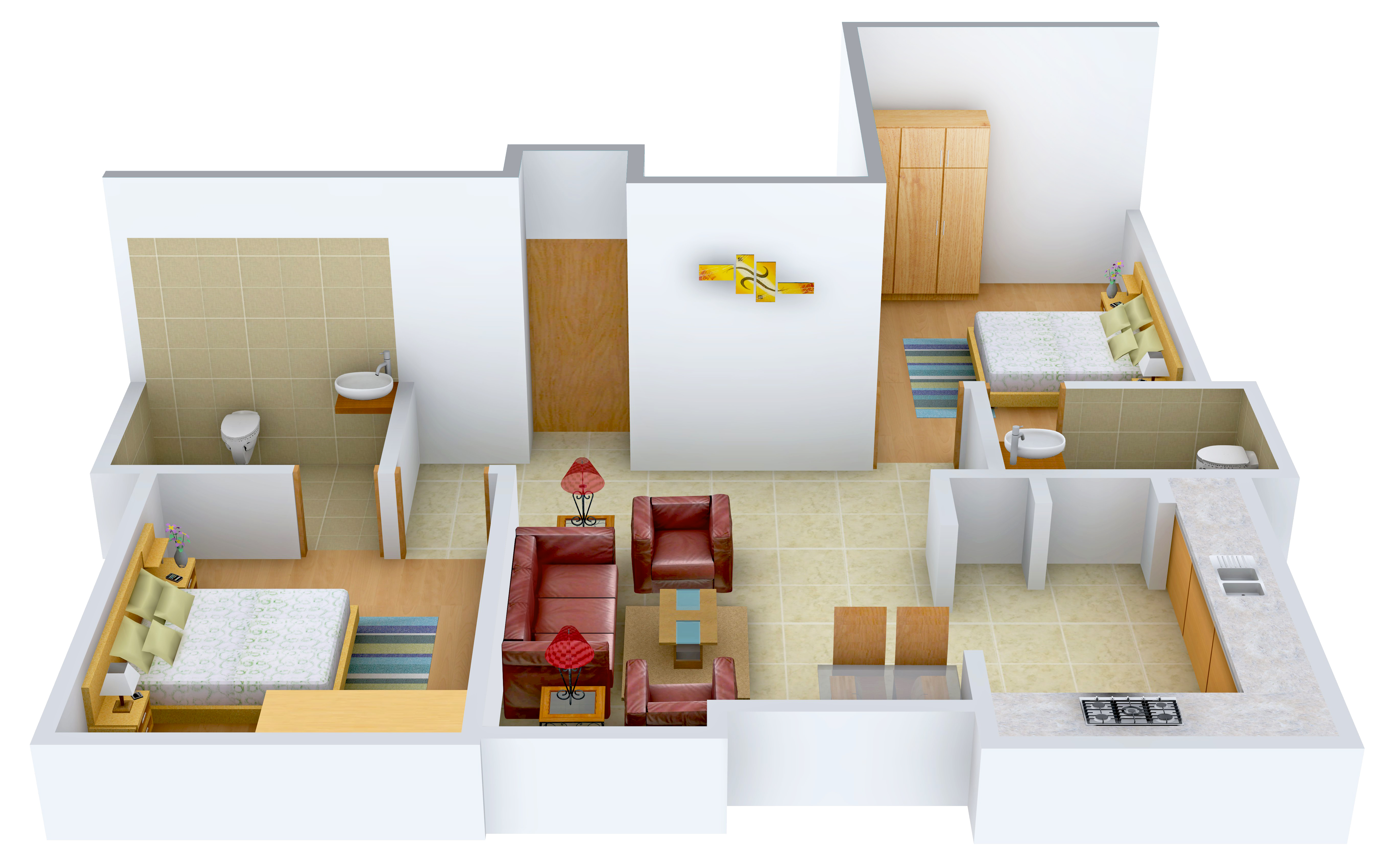 3DFloorPlan of Rajam Aadhithyam Block I