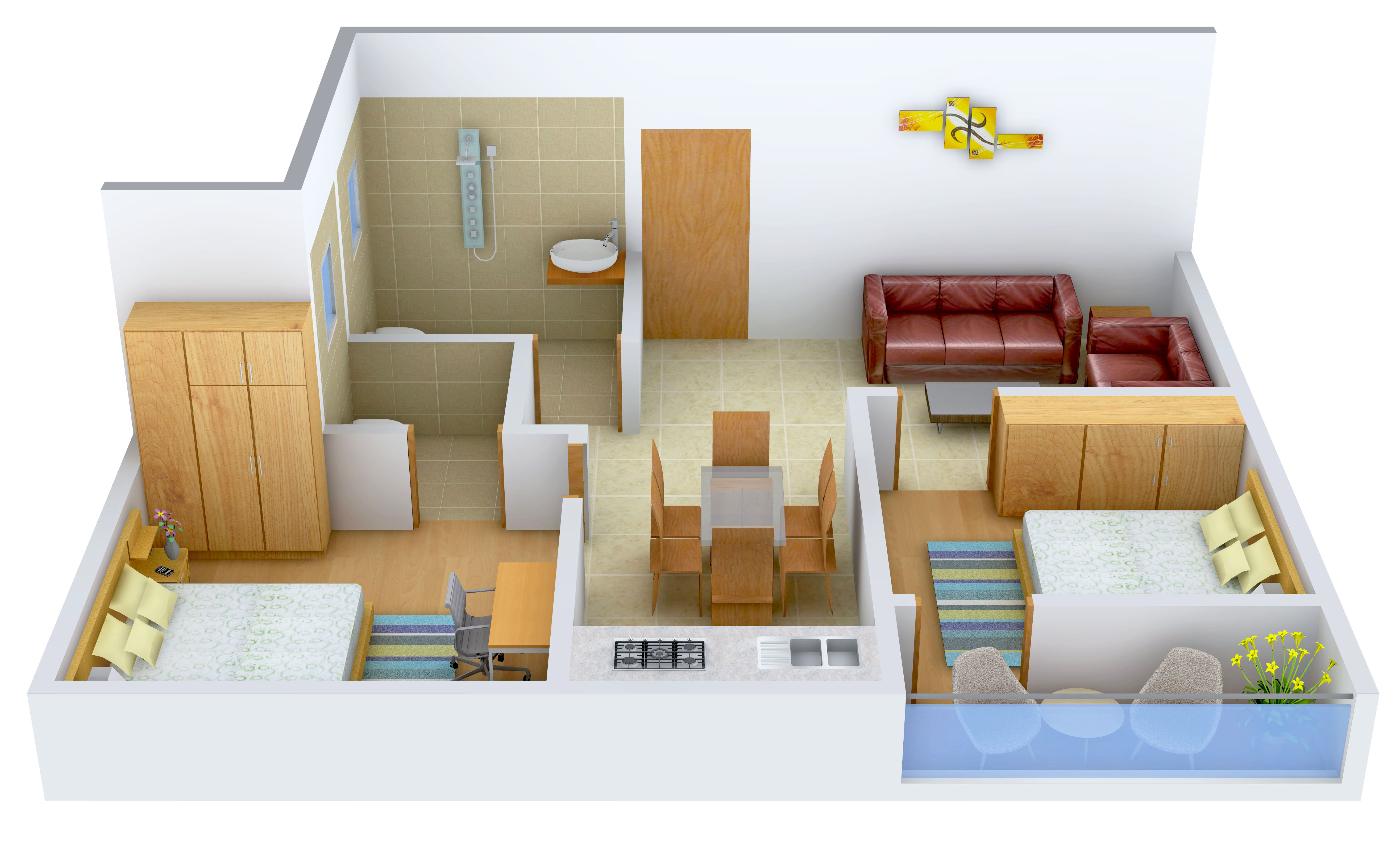 3DFloorPlan of Ruby Neel Deganta