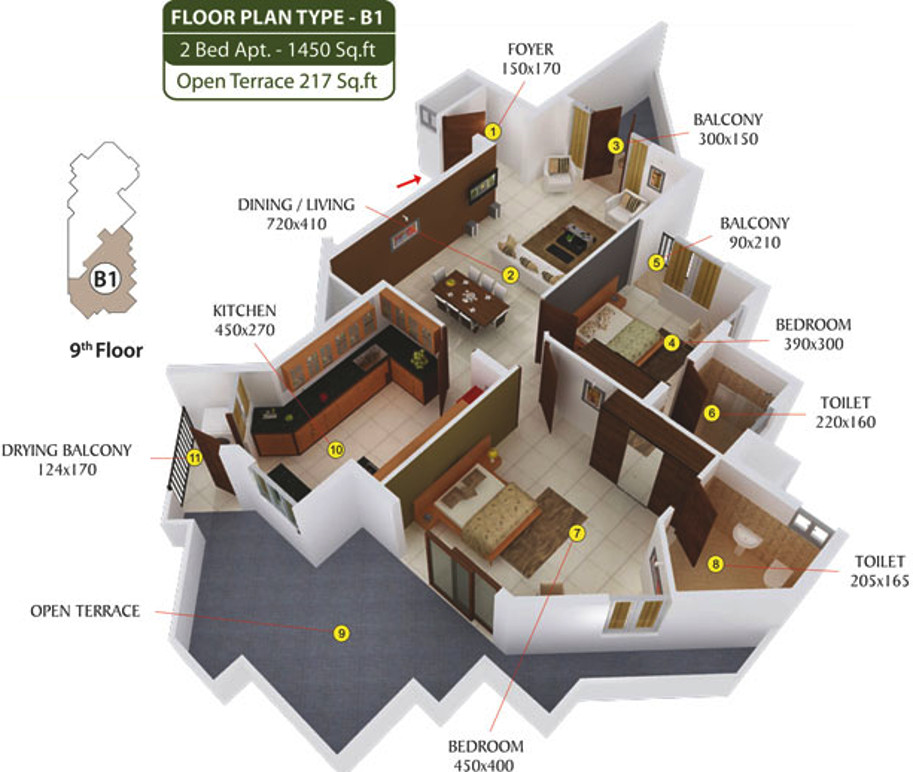 3DFloorPlan of Asset Commanders Bay