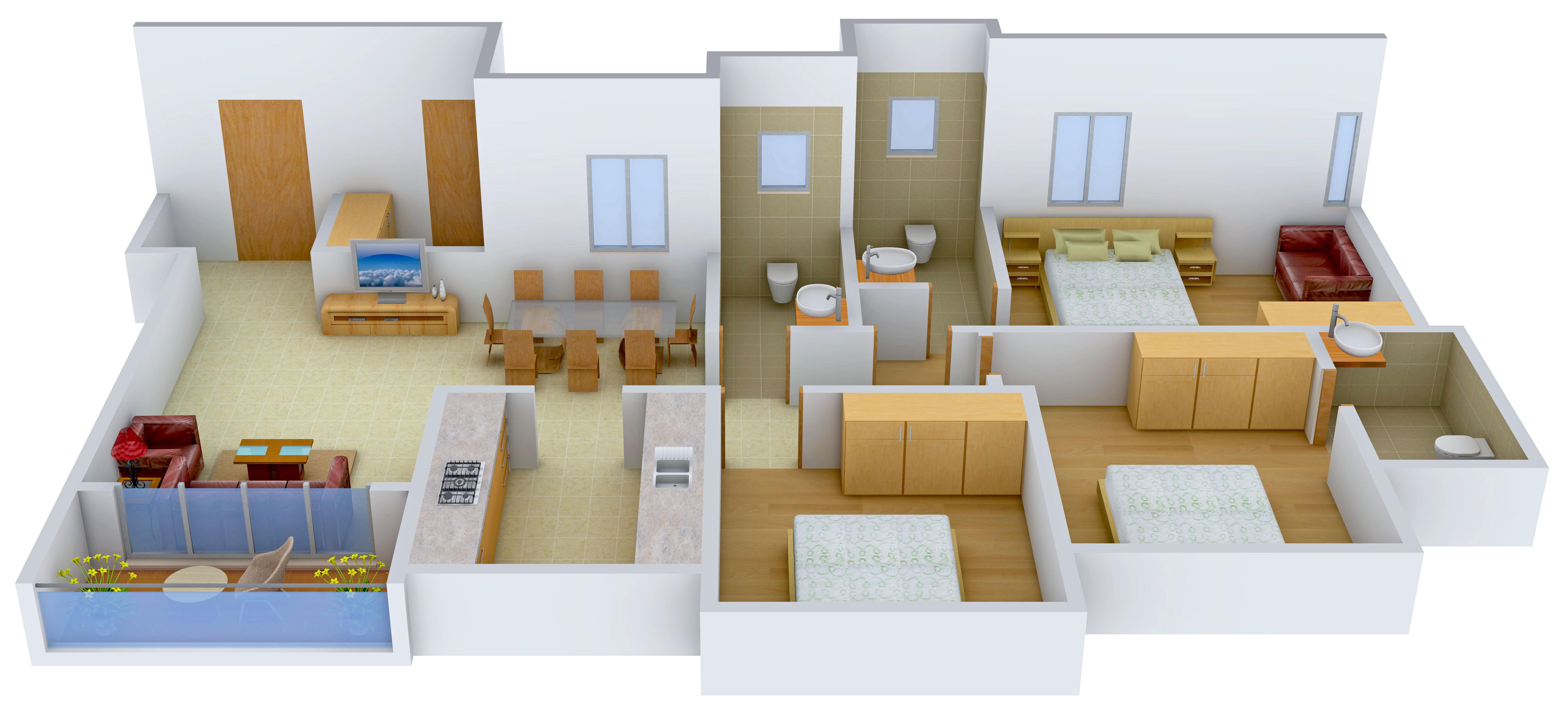 3DFloorPlan of Ideal Heights
