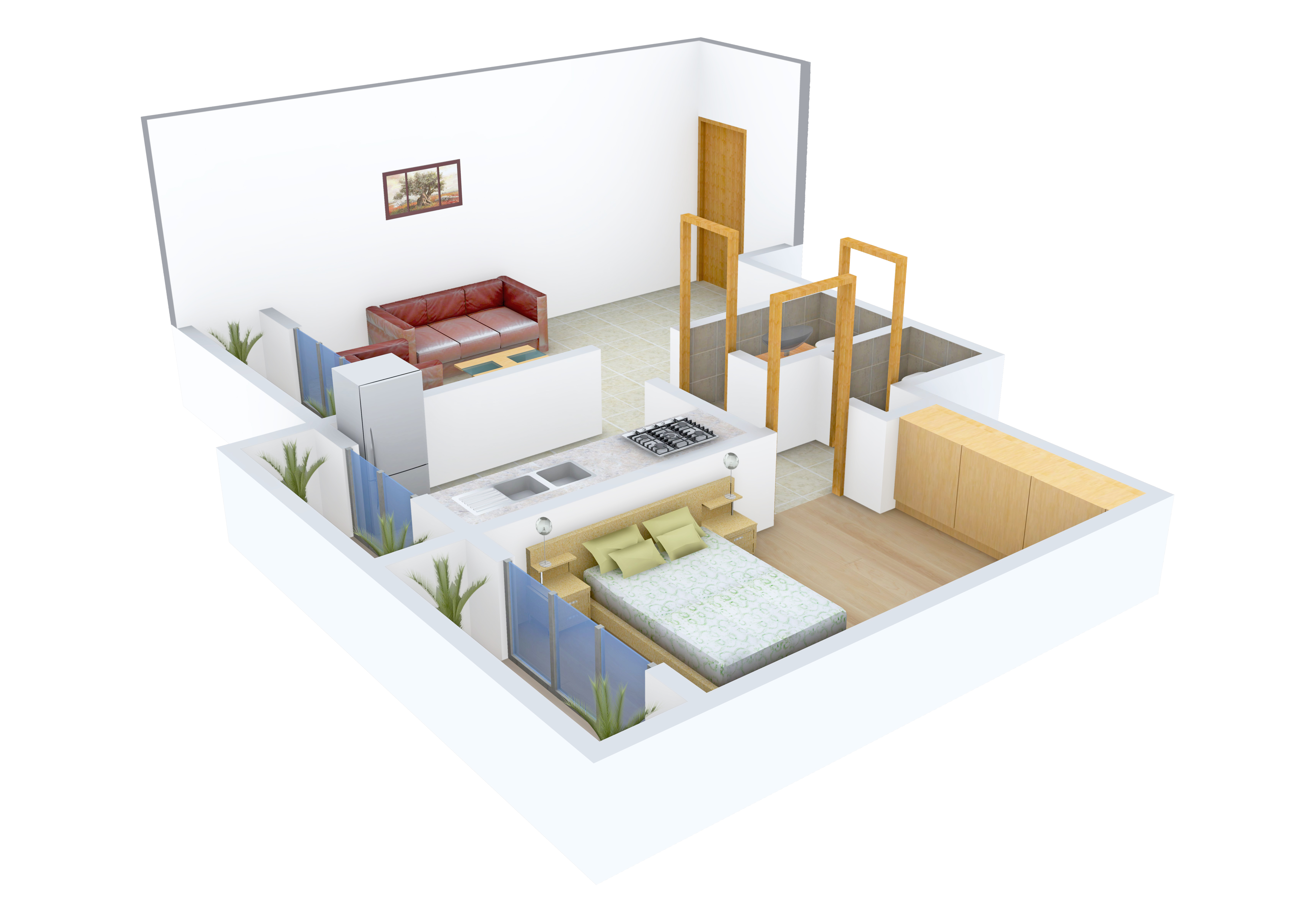 3DFloorPlan of Gopal Krishna Heights