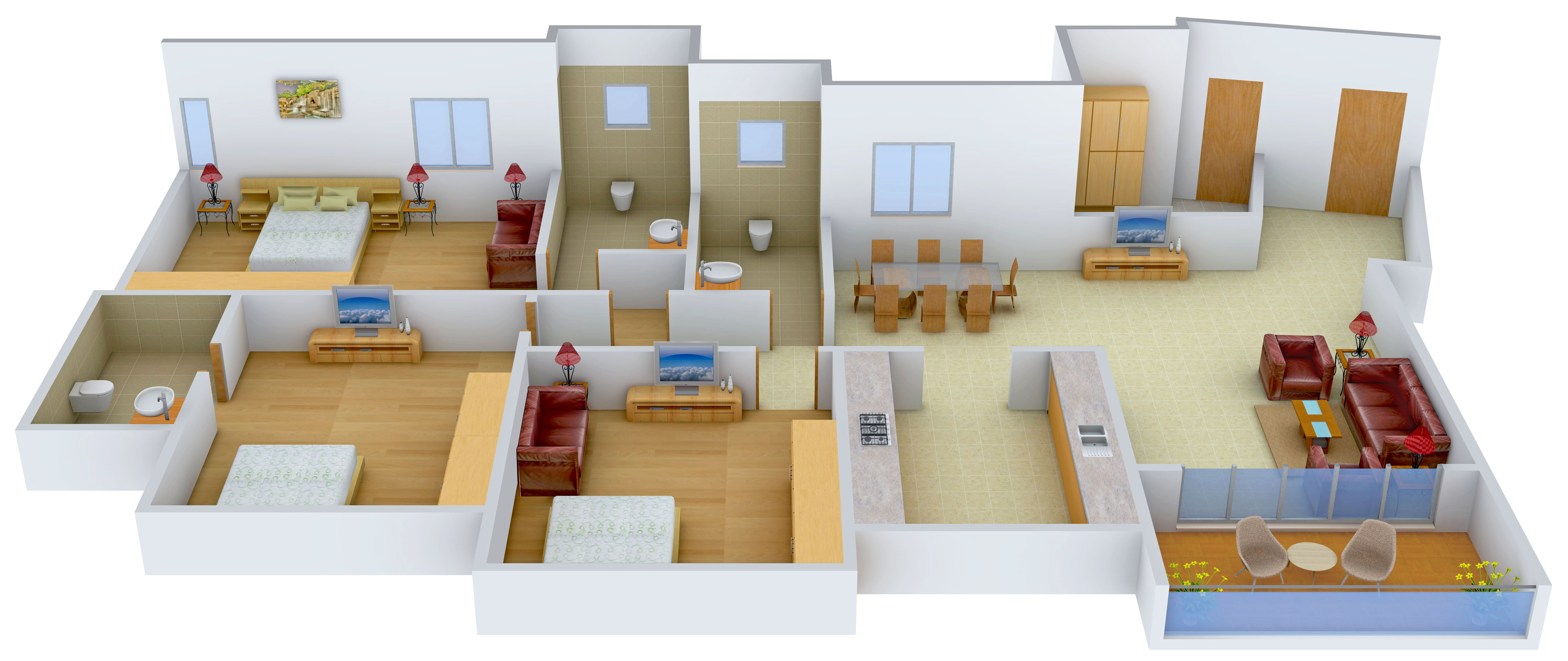 3DFloorPlan of Ideal Heights