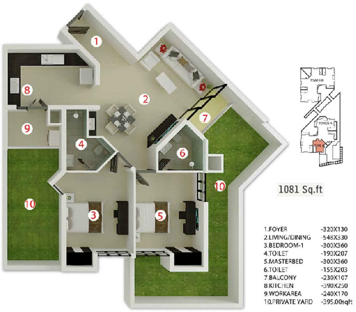 3DFloorPlan of PVS Emerald