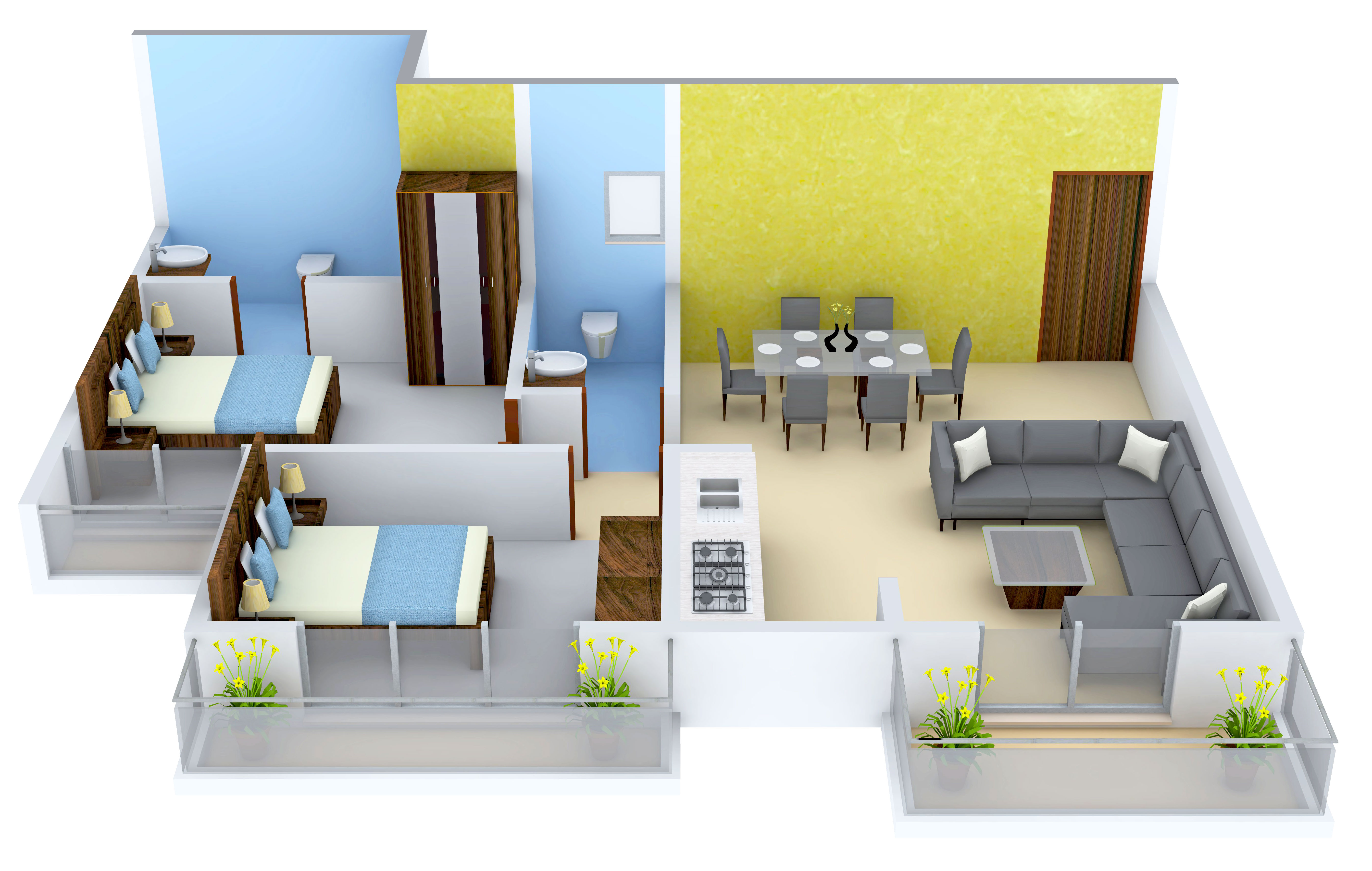3DFloorPlan of Cancun Skylark