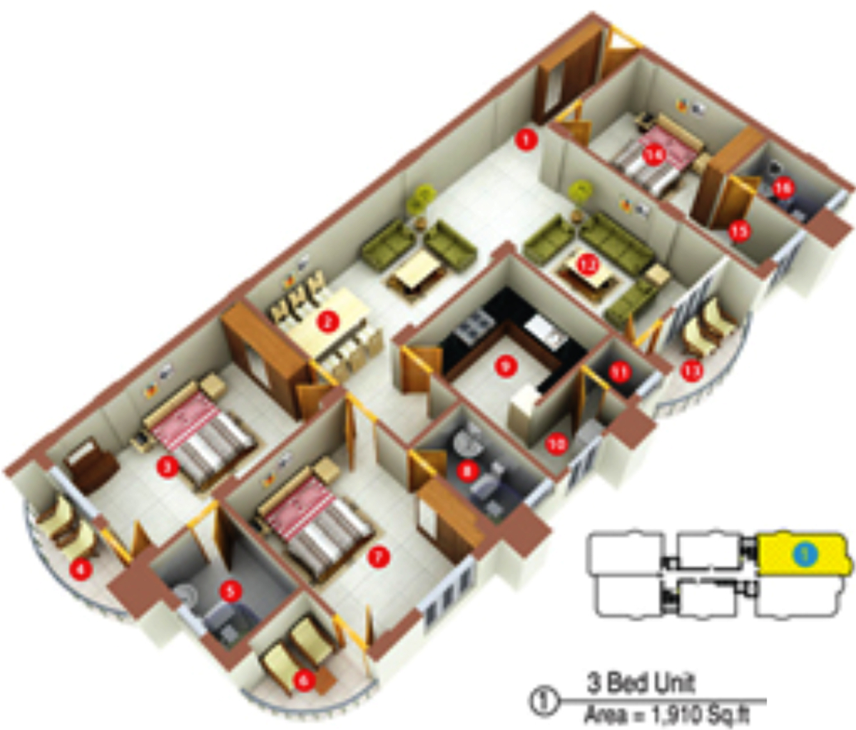 3DFloorPlan of Jos Imperial Towers