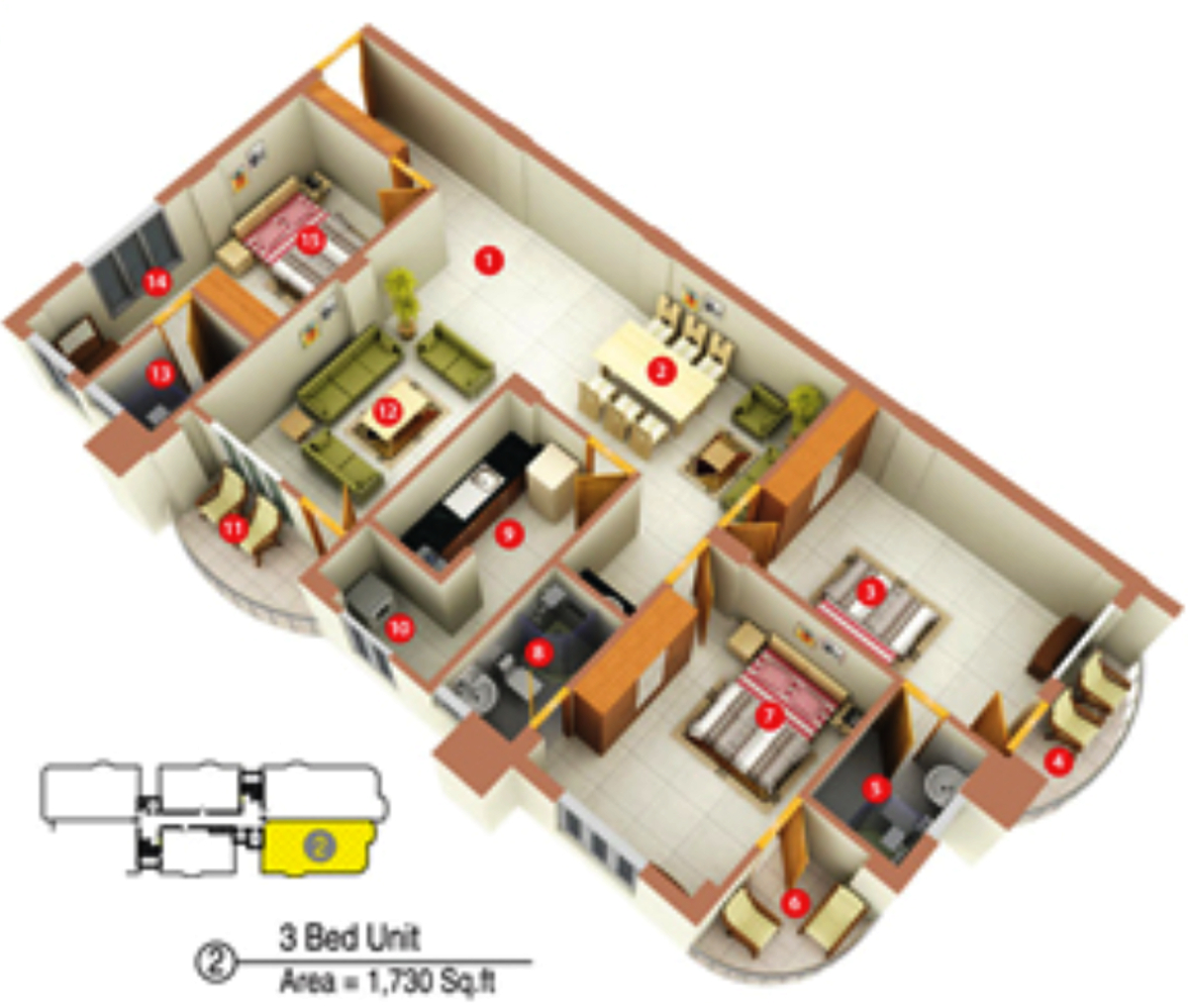 3DFloorPlan of Jos Imperial Towers