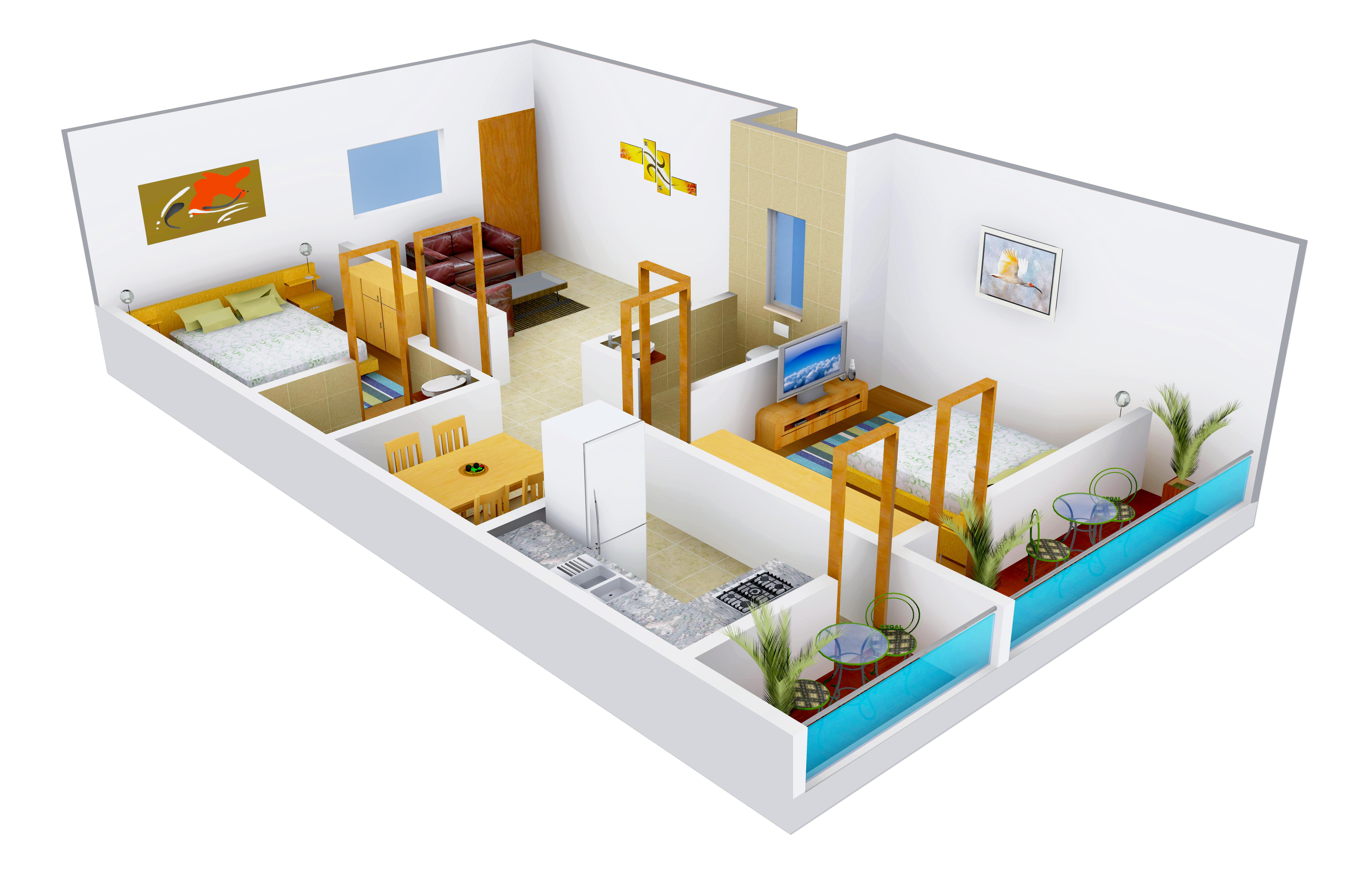 3DFloorPlan of Udbhav Brundavan