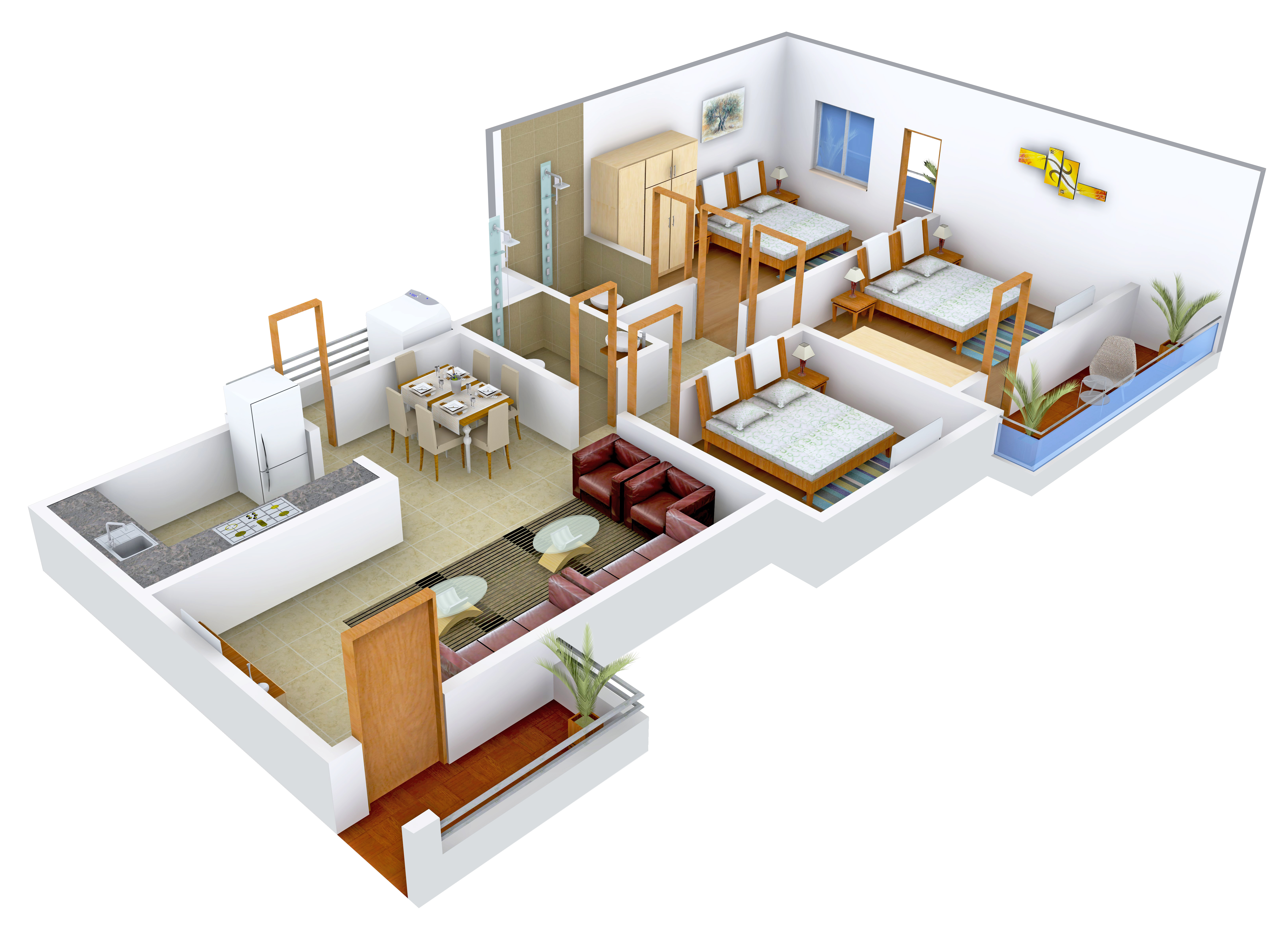 3DFloorPlan of Udbhav Brundavan