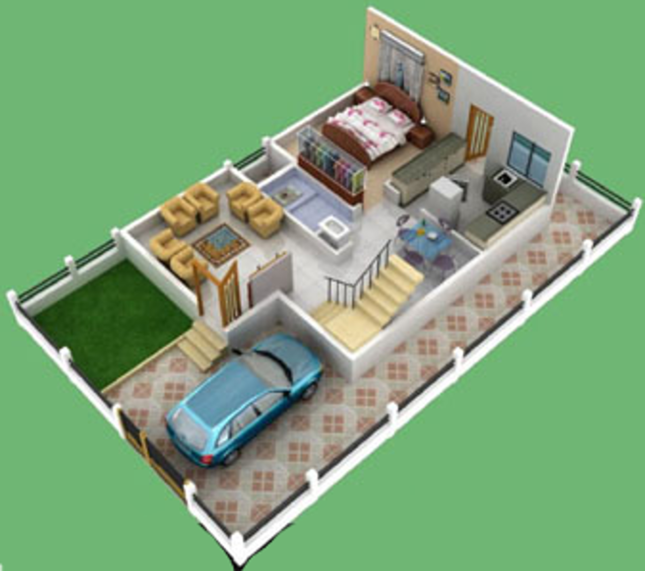 3DFloorPlan of Potential Sai Residency Villas