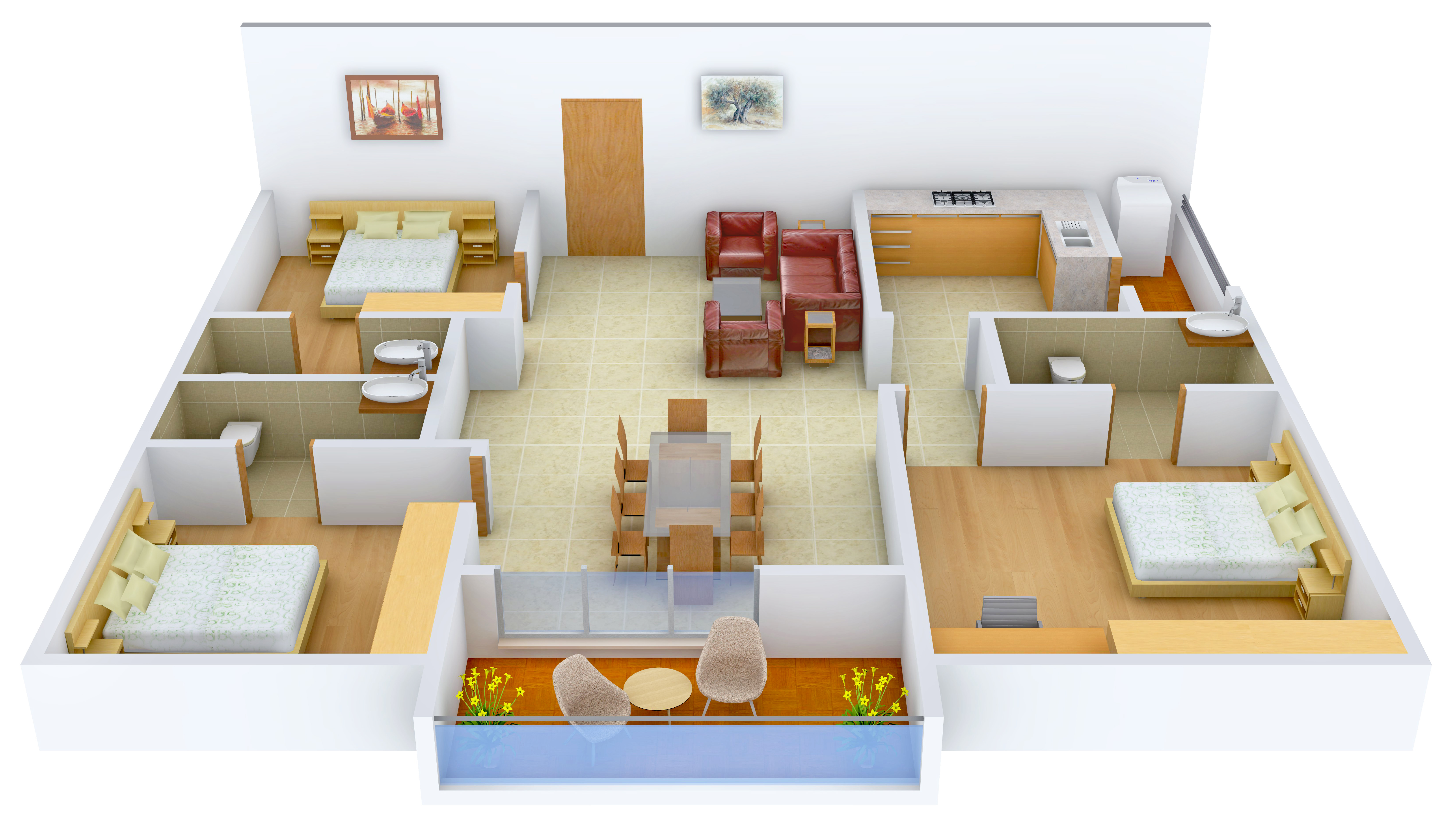 3DFloorPlan of Anuhar 99 Parc