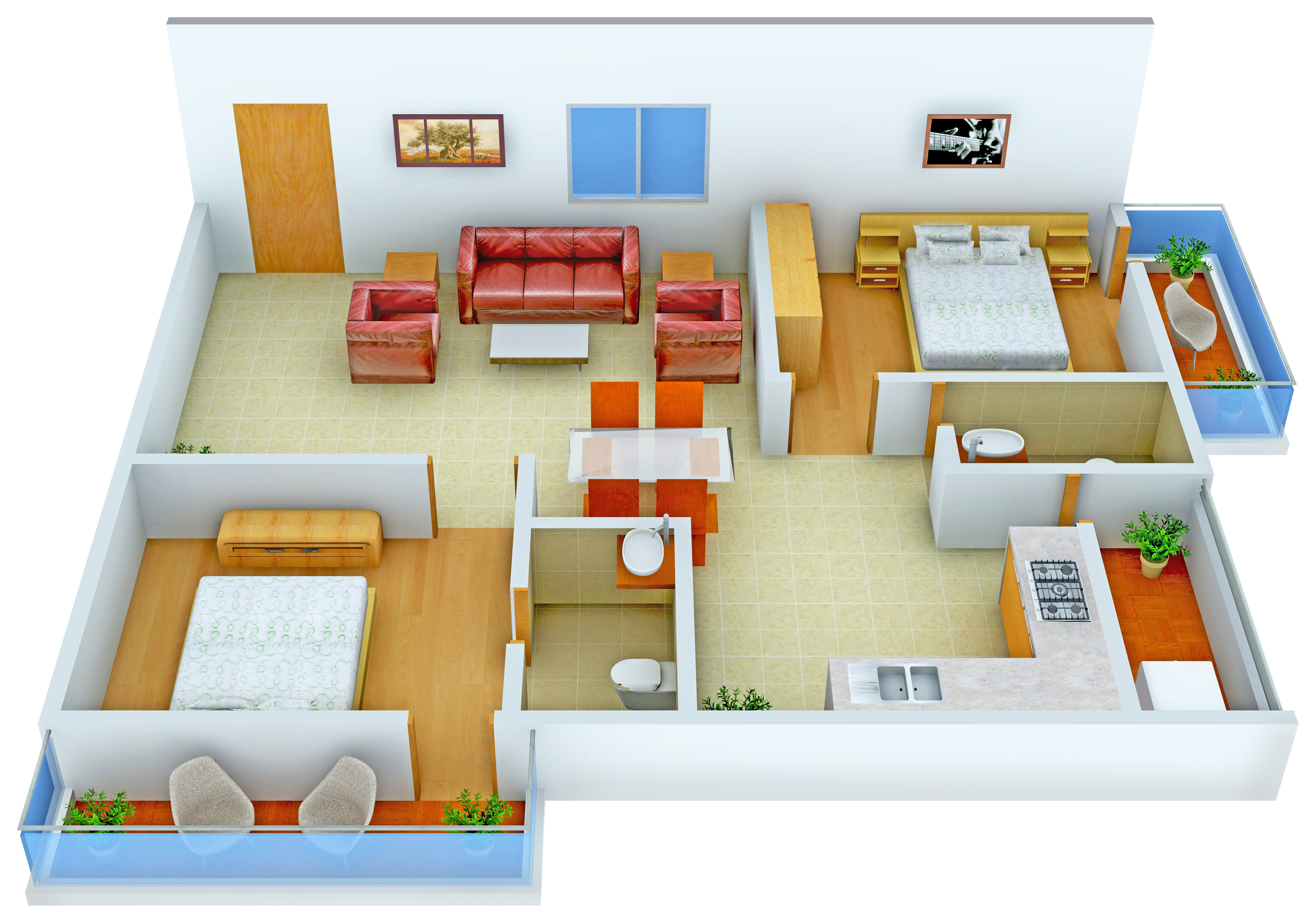3DFloorPlan of Pyramid Carnations
