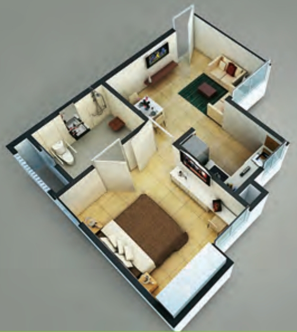 3DFloorPlan of Adani The Evergreen