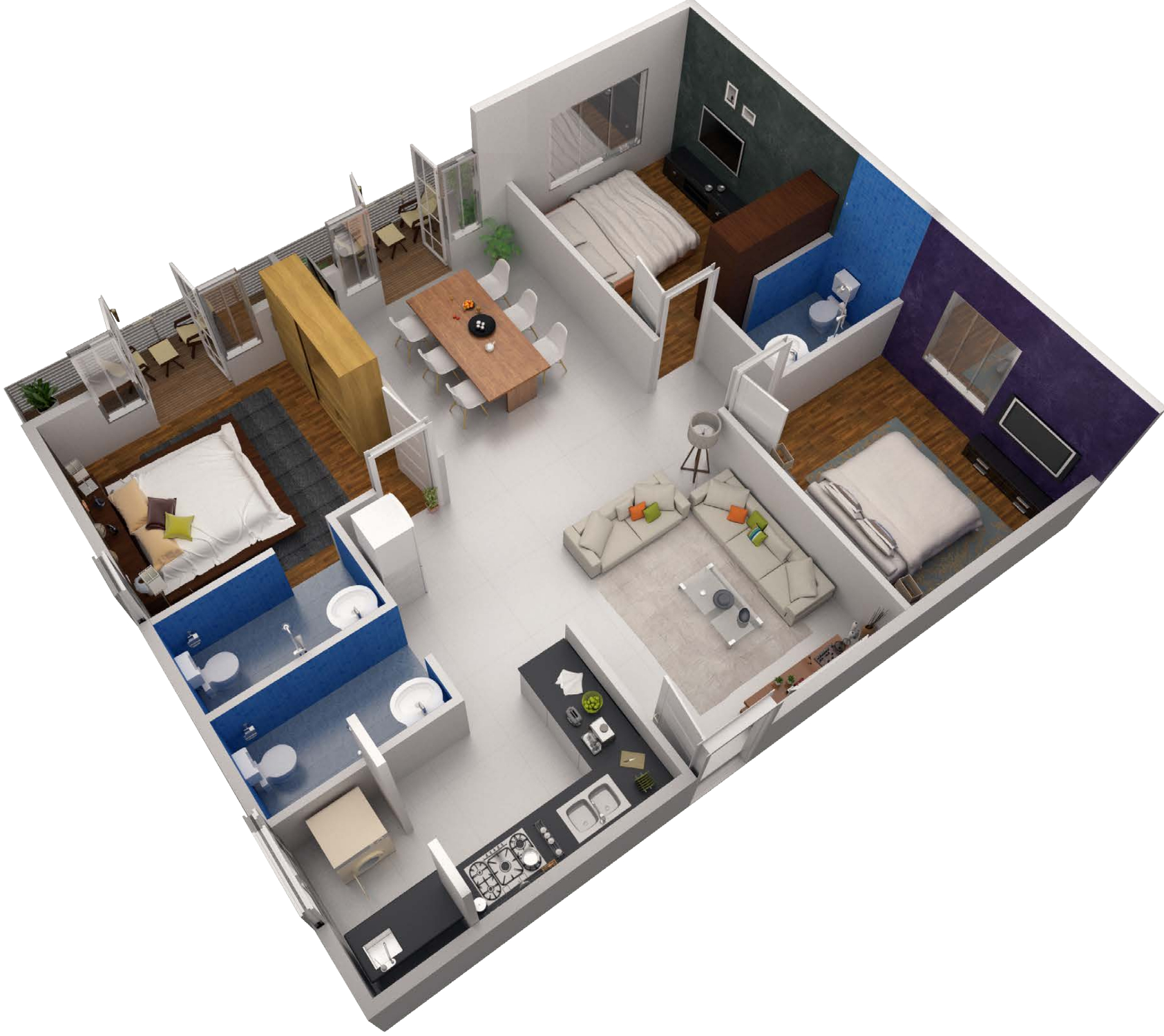 3DFloorPlan of String 8 Siddeshwar