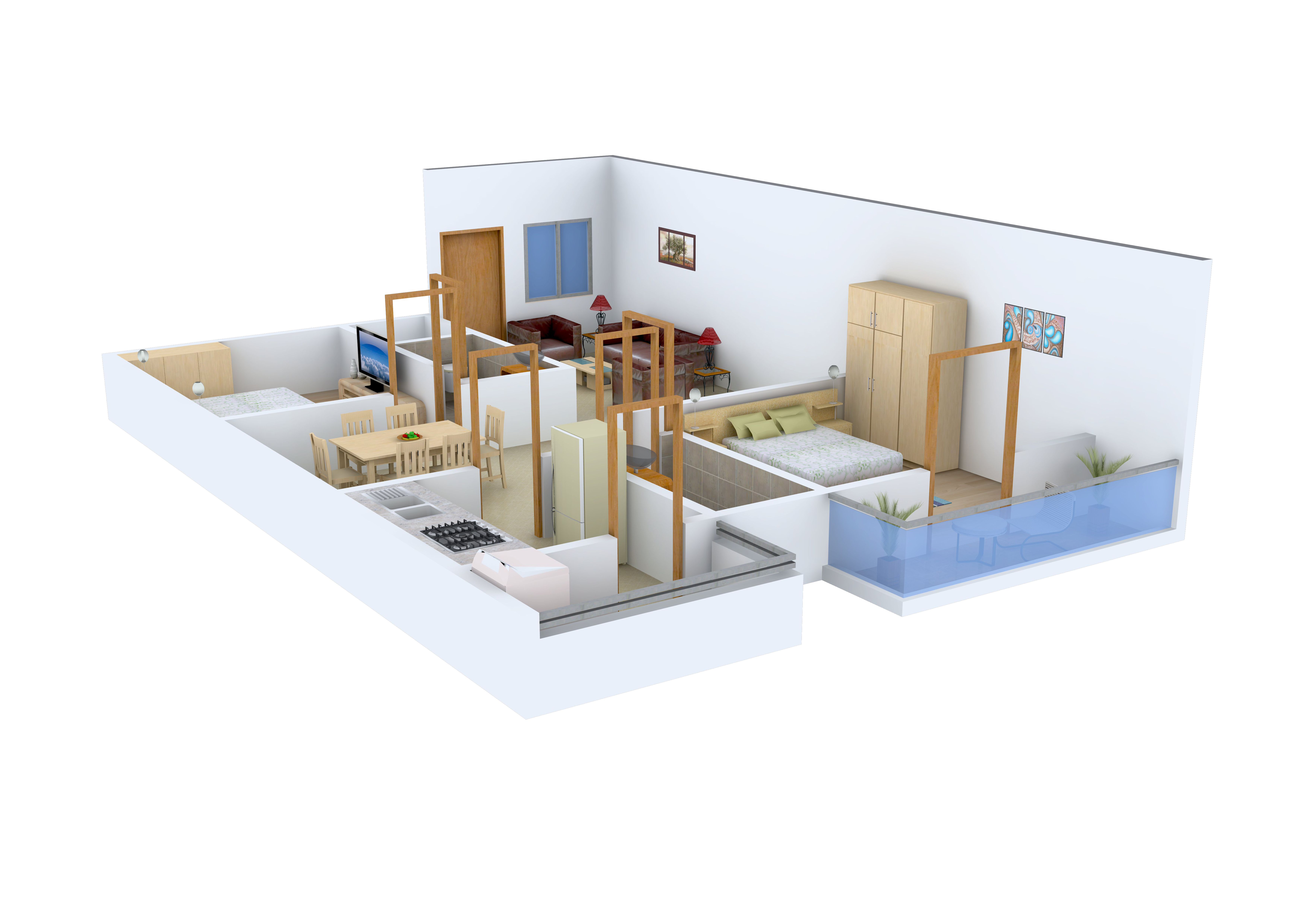 3DFloorPlan of Krishna Platinum Park