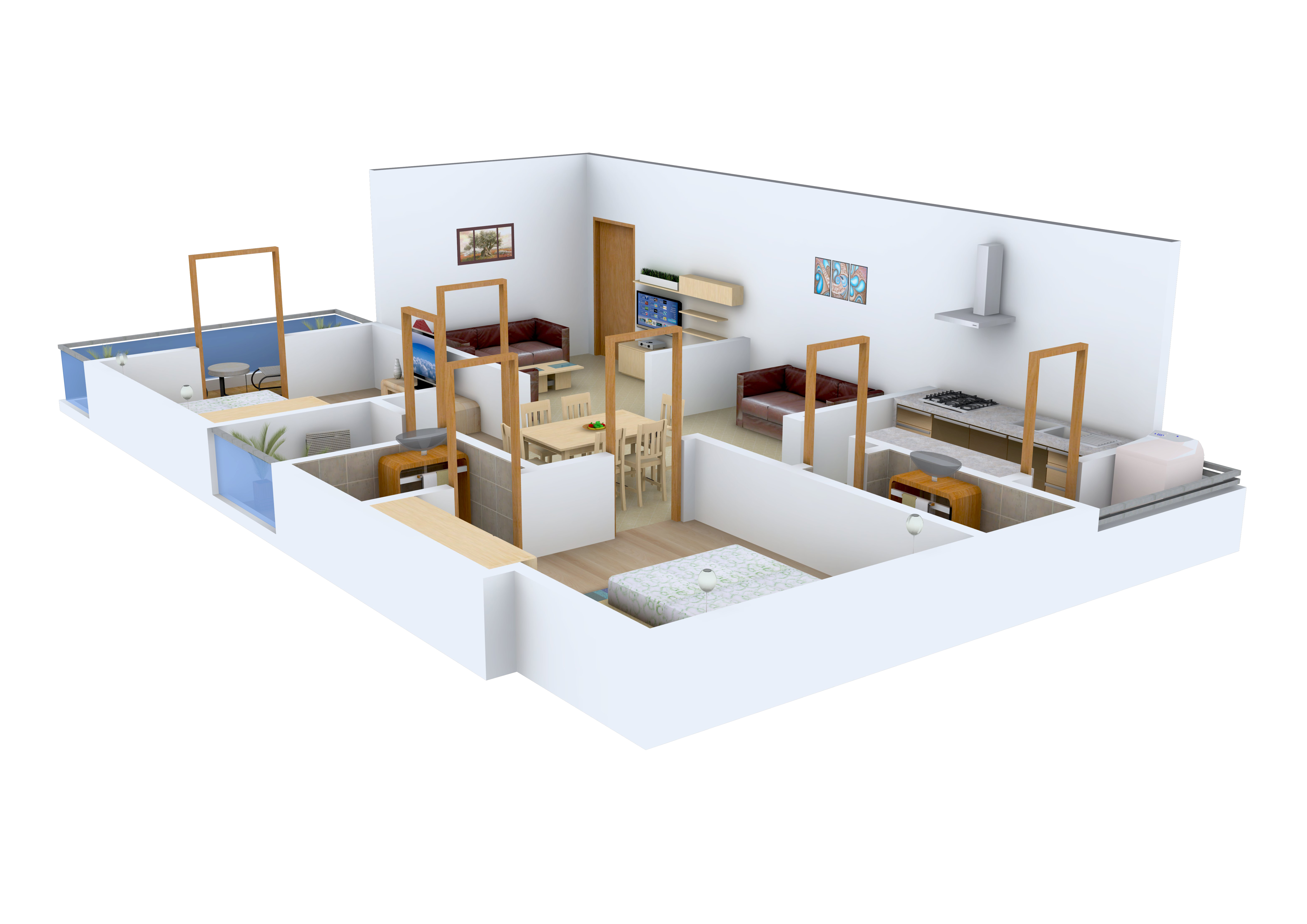 3DFloorPlan of Krishna Platinum Park