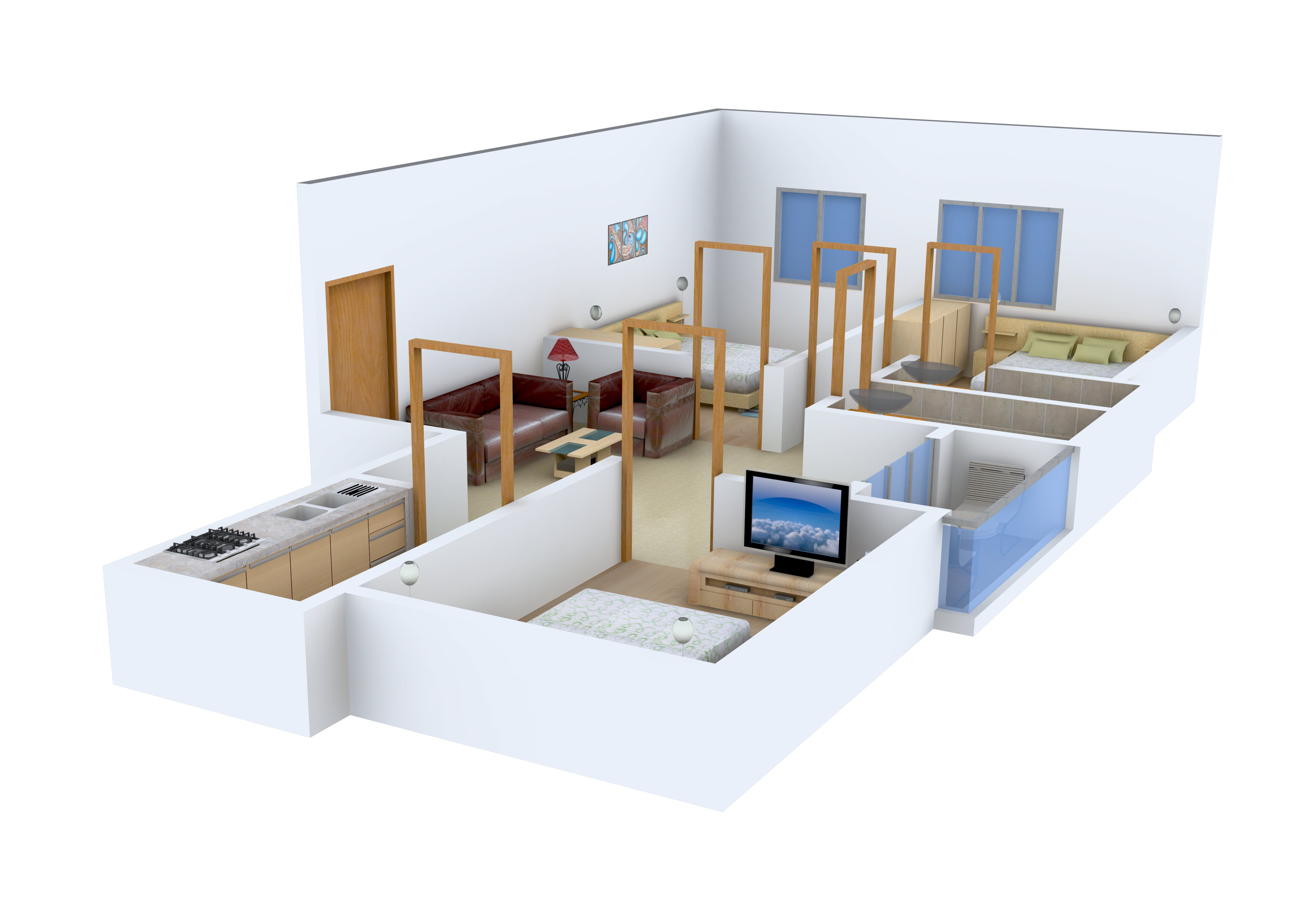 3DFloorPlan of Sharanam Savera