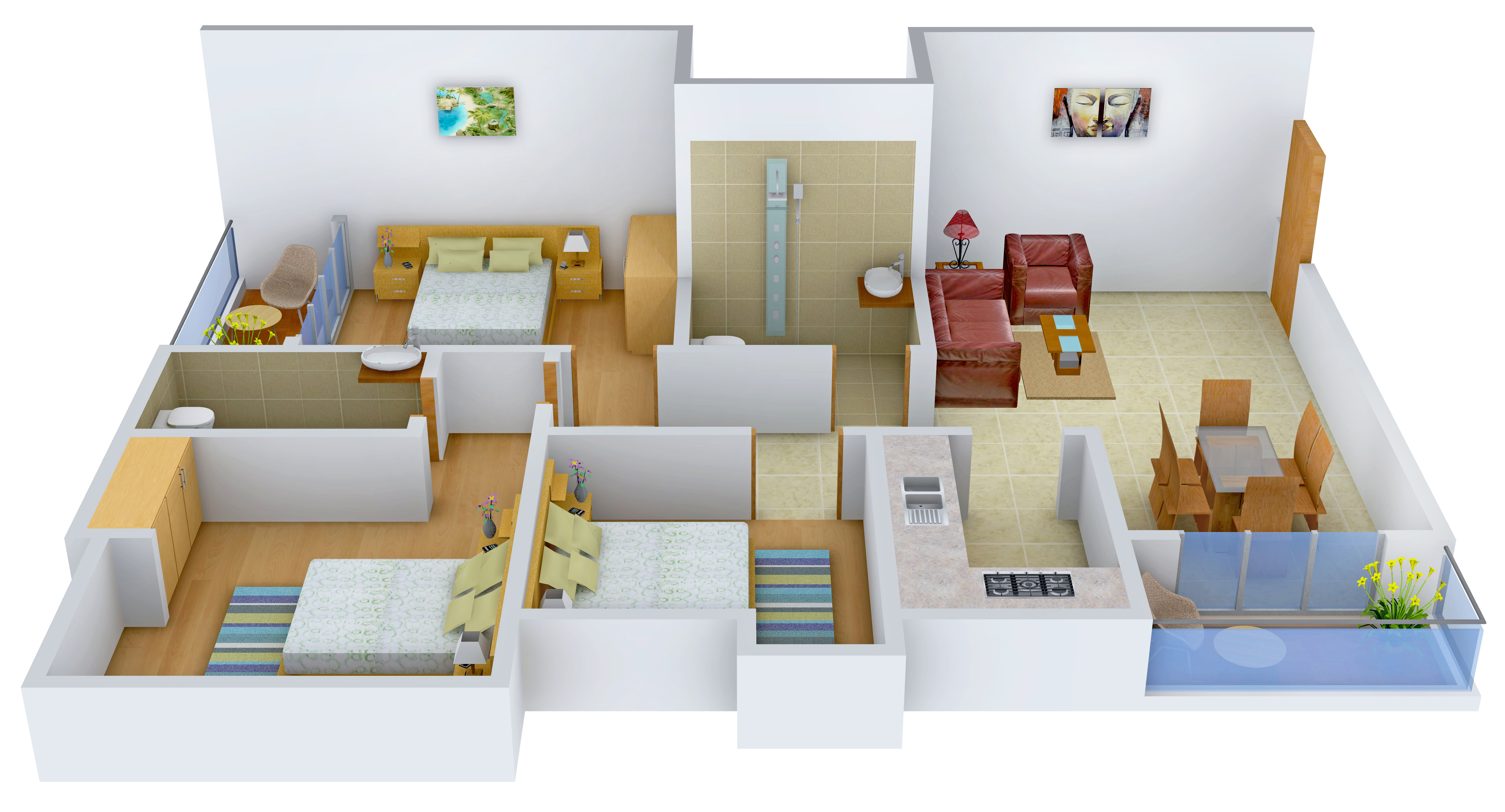 3DFloorPlan of Martin Royal Signature