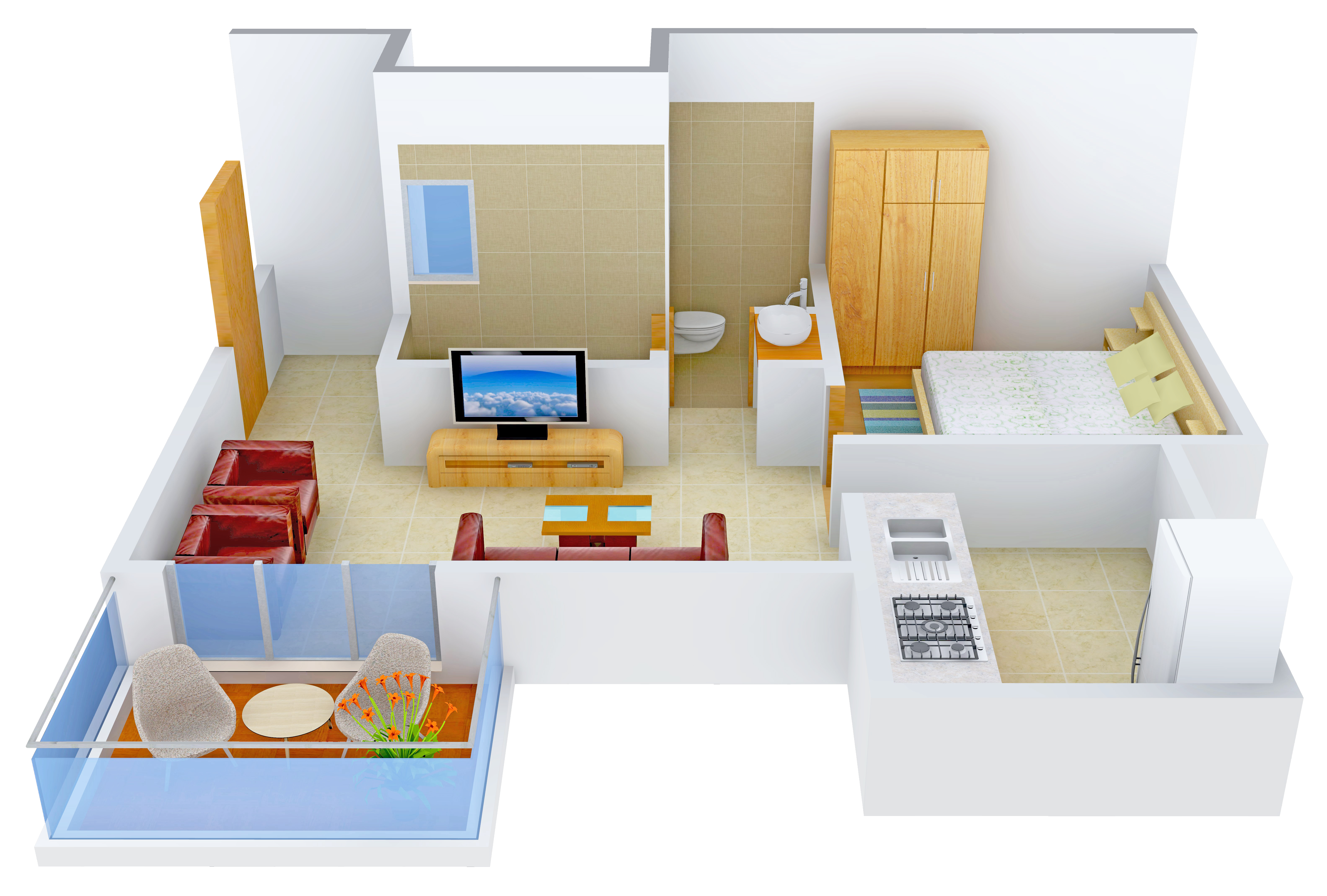 3DFloorPlan of Vastu River Valley