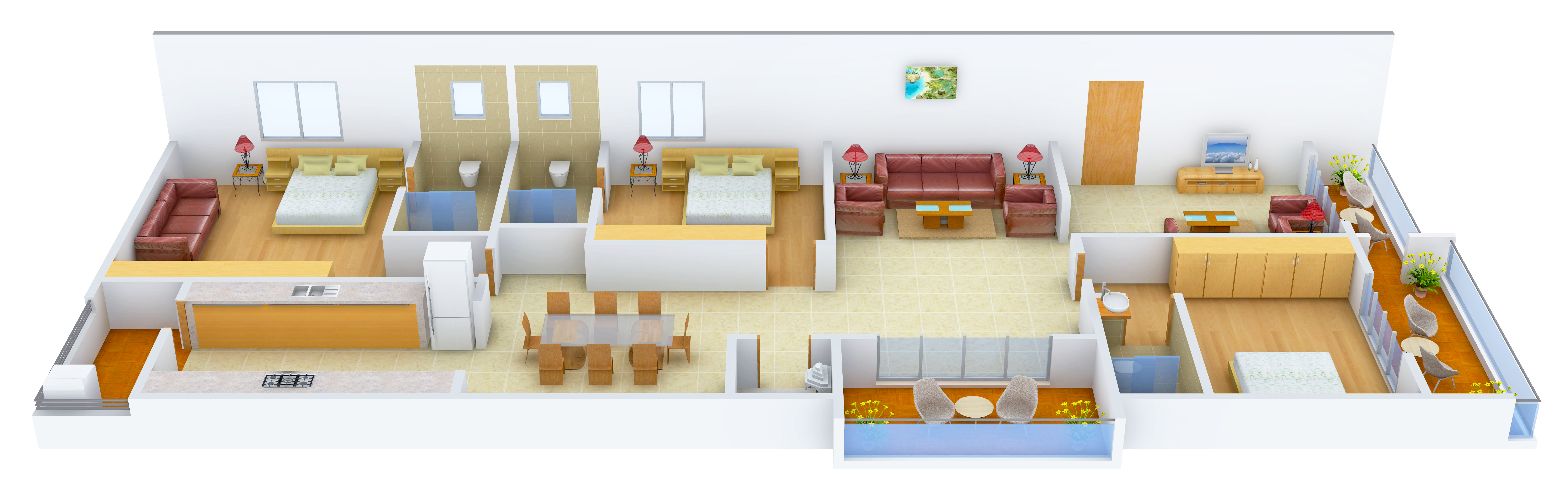 3DFloorPlan of Aryamitra Aryamitra Verbena