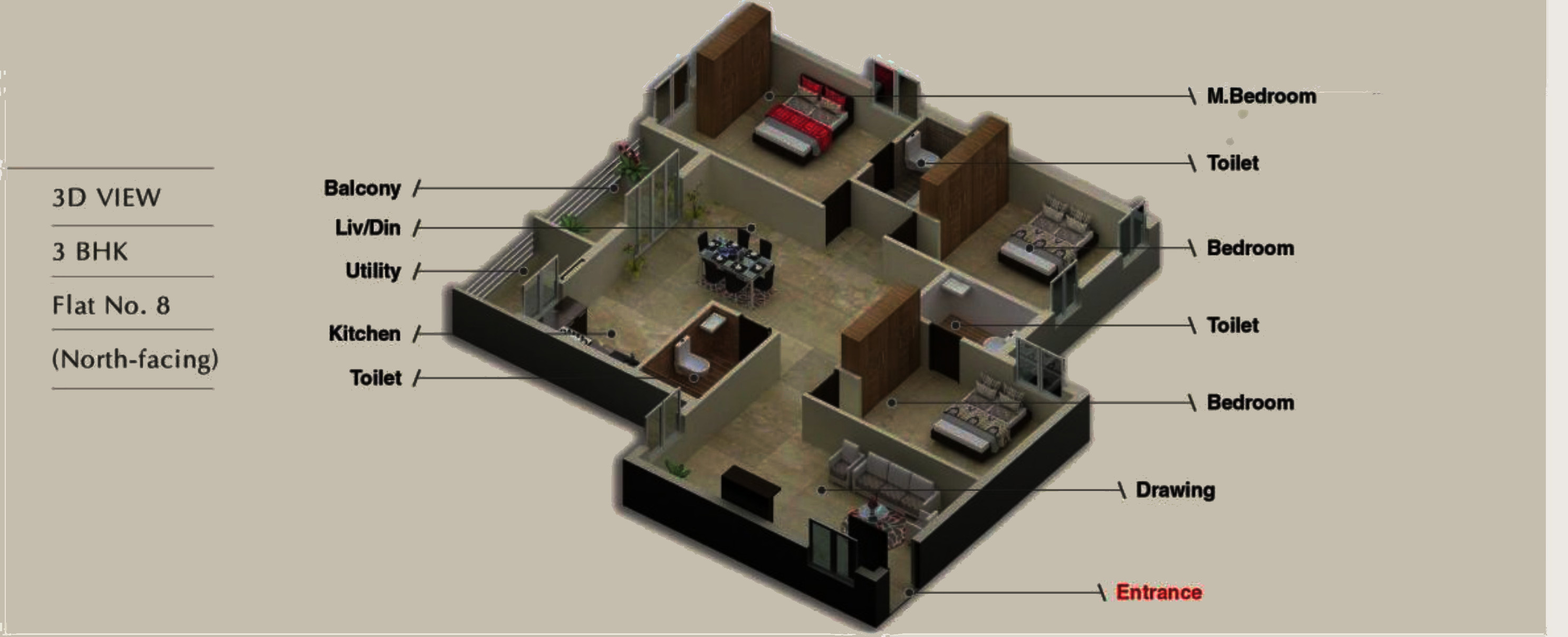 3DFloorPlan of ECMAS Pebbles Bay