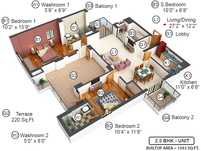 3DFloorPlan of ASF Isle de Royale