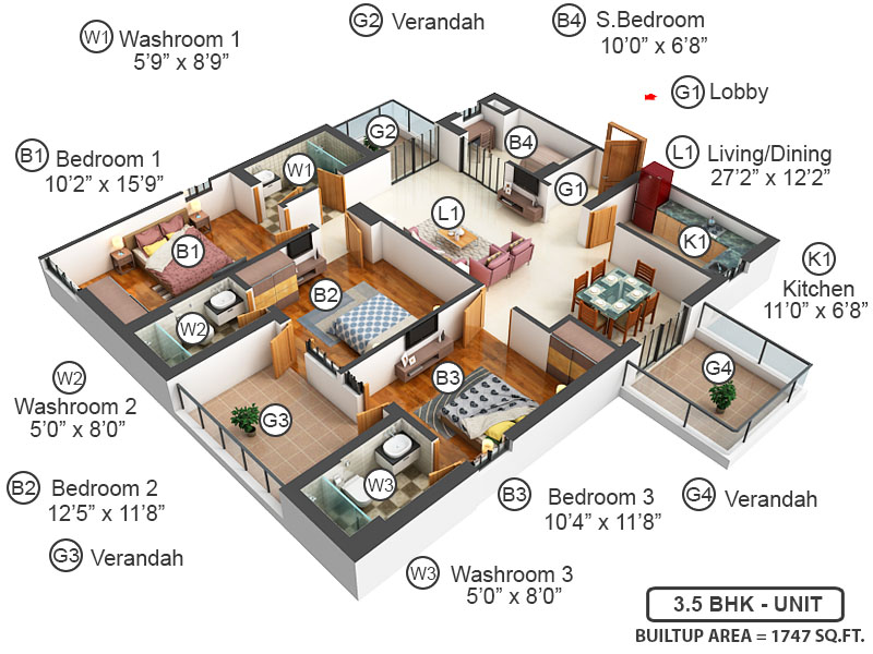 3DFloorPlan of ASF Isle de Royale