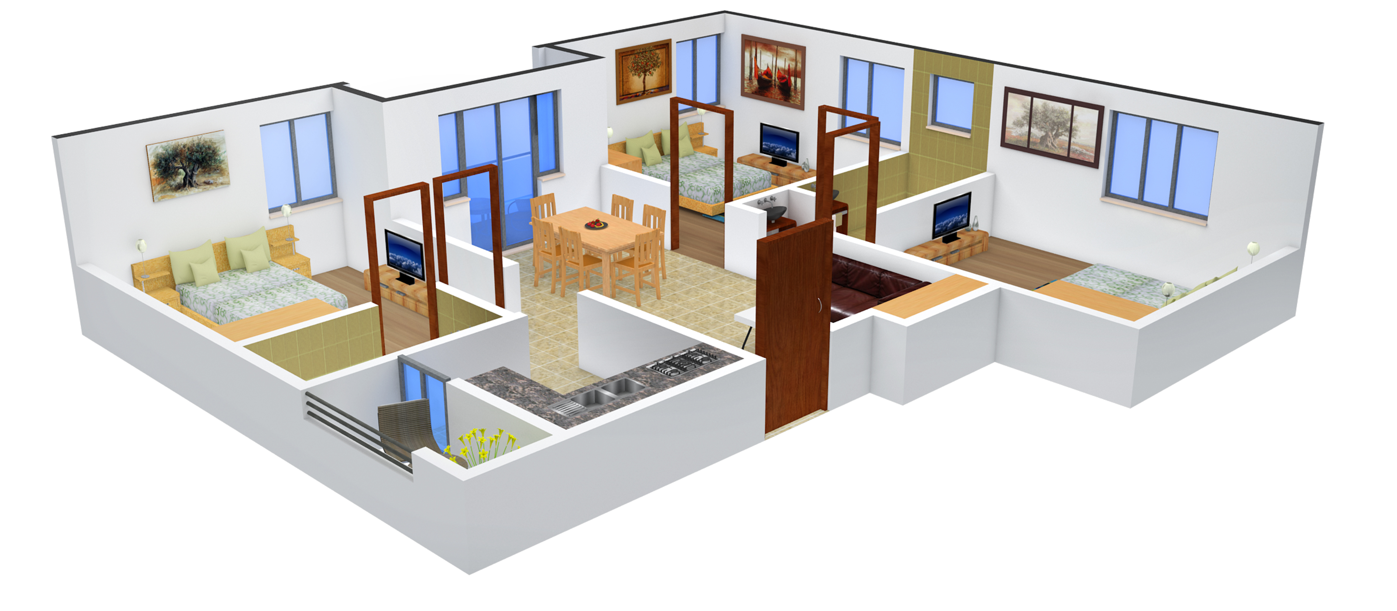 3DFloorPlan of Ken Home Anirban