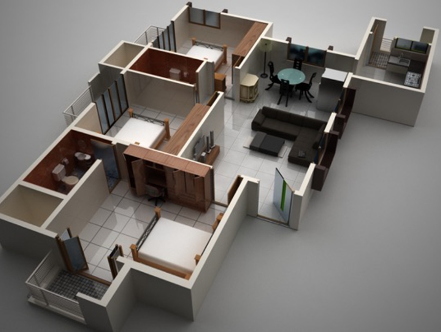 3DFloorPlan of S2 Homes Avantikaa
