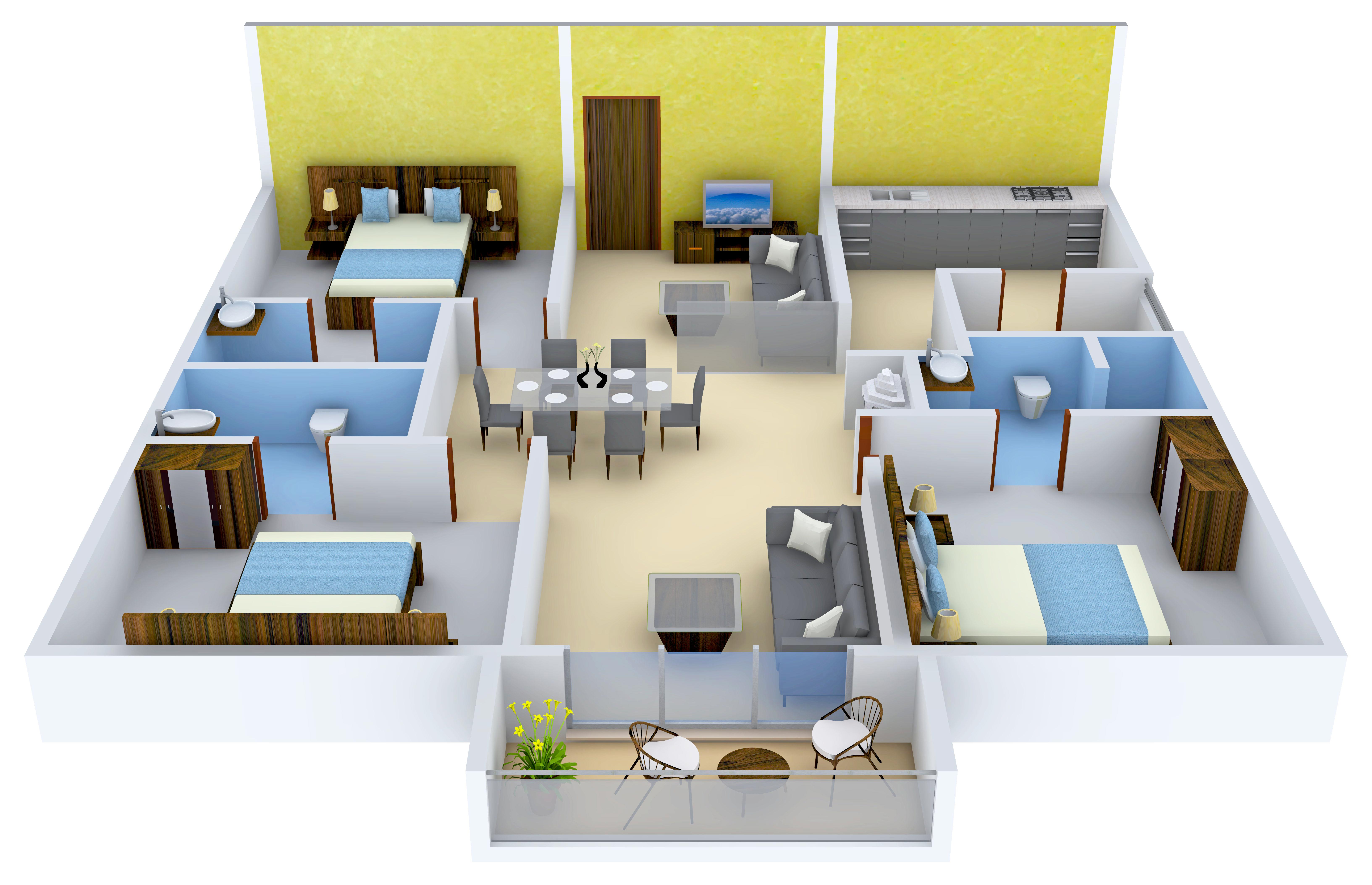 3DFloorPlan of Aditya Faremont