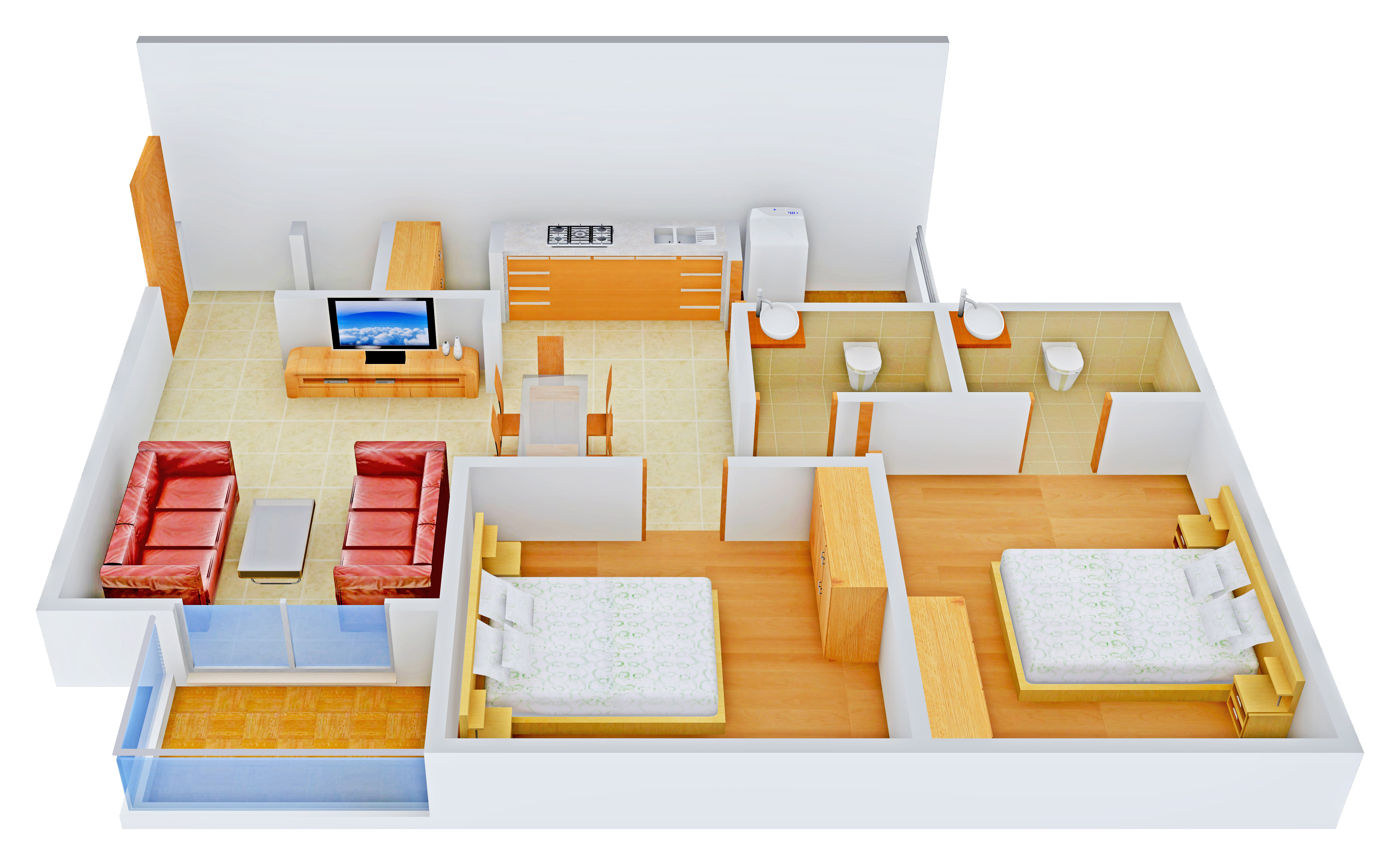 3DFloorPlan of Shivpooja Aashka Elegance