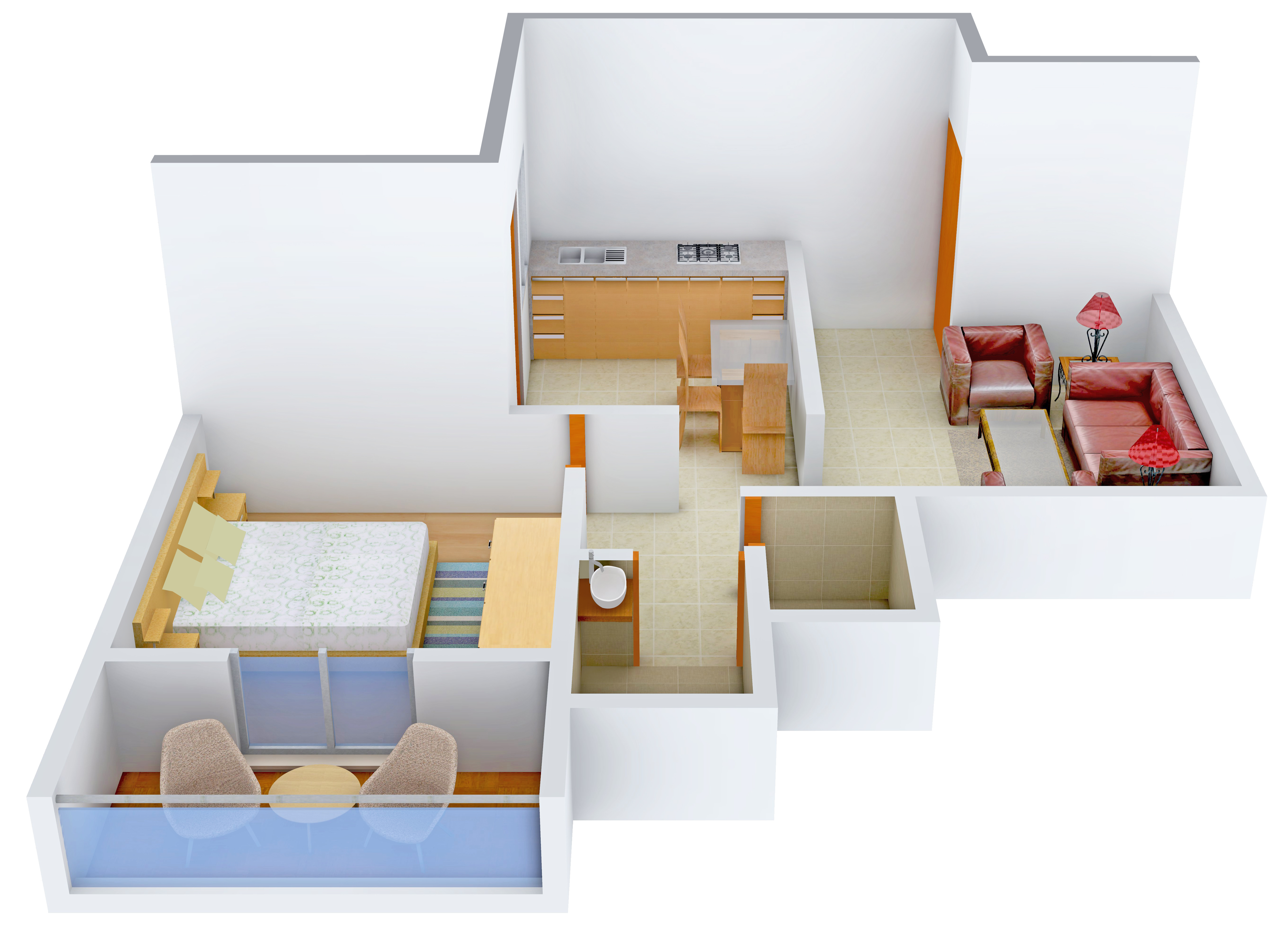 3DFloorPlan of Kumar Palm Dew