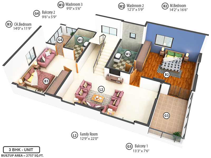 3DFloorPlan of NCC Urban Green Province Phase 1