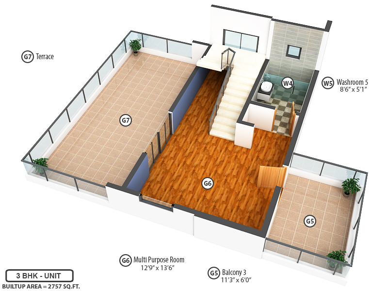 3DFloorPlan of NCC Urban Green Province Phase 1