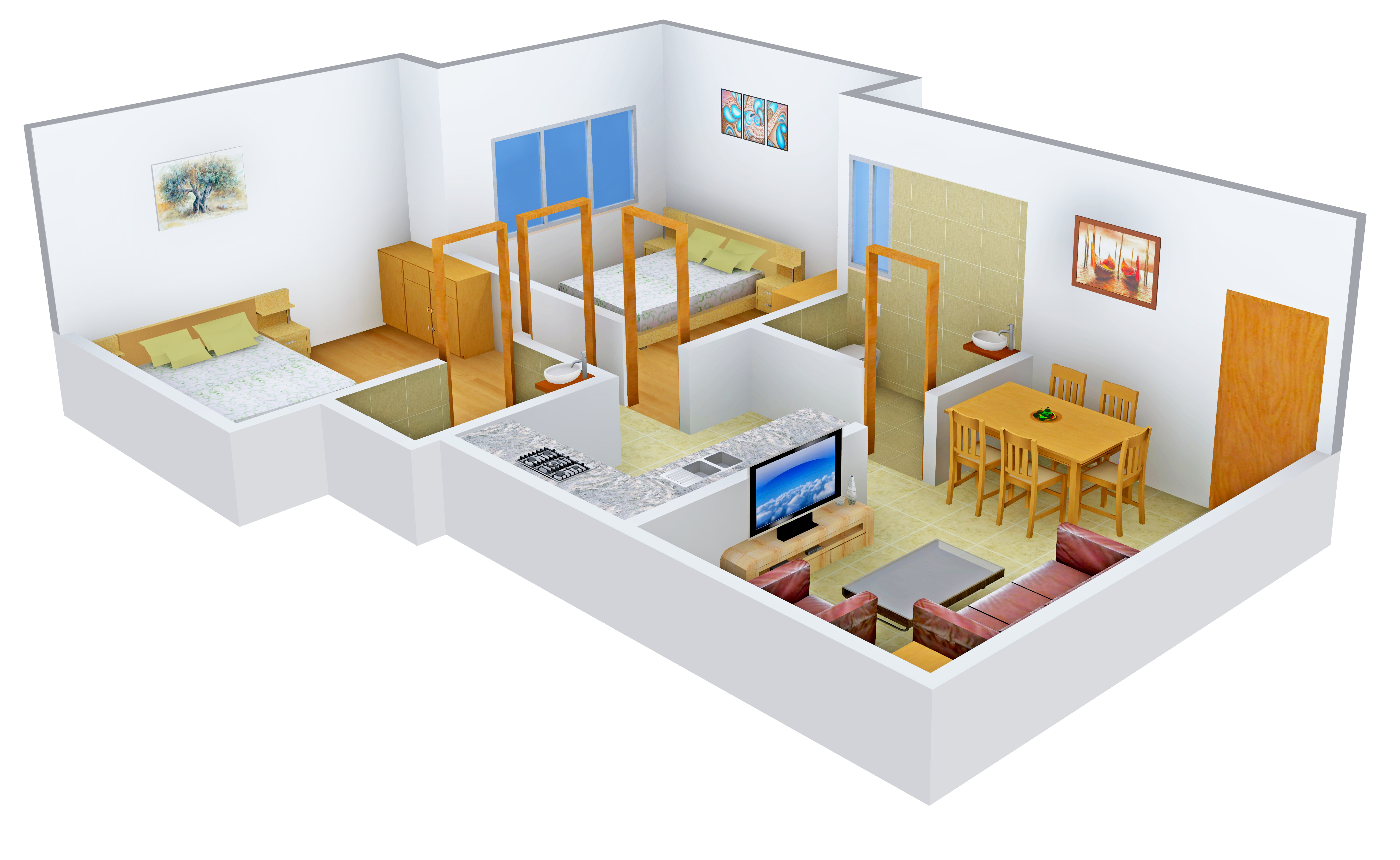 3DFloorPlan of Aditya New Ekta CHS