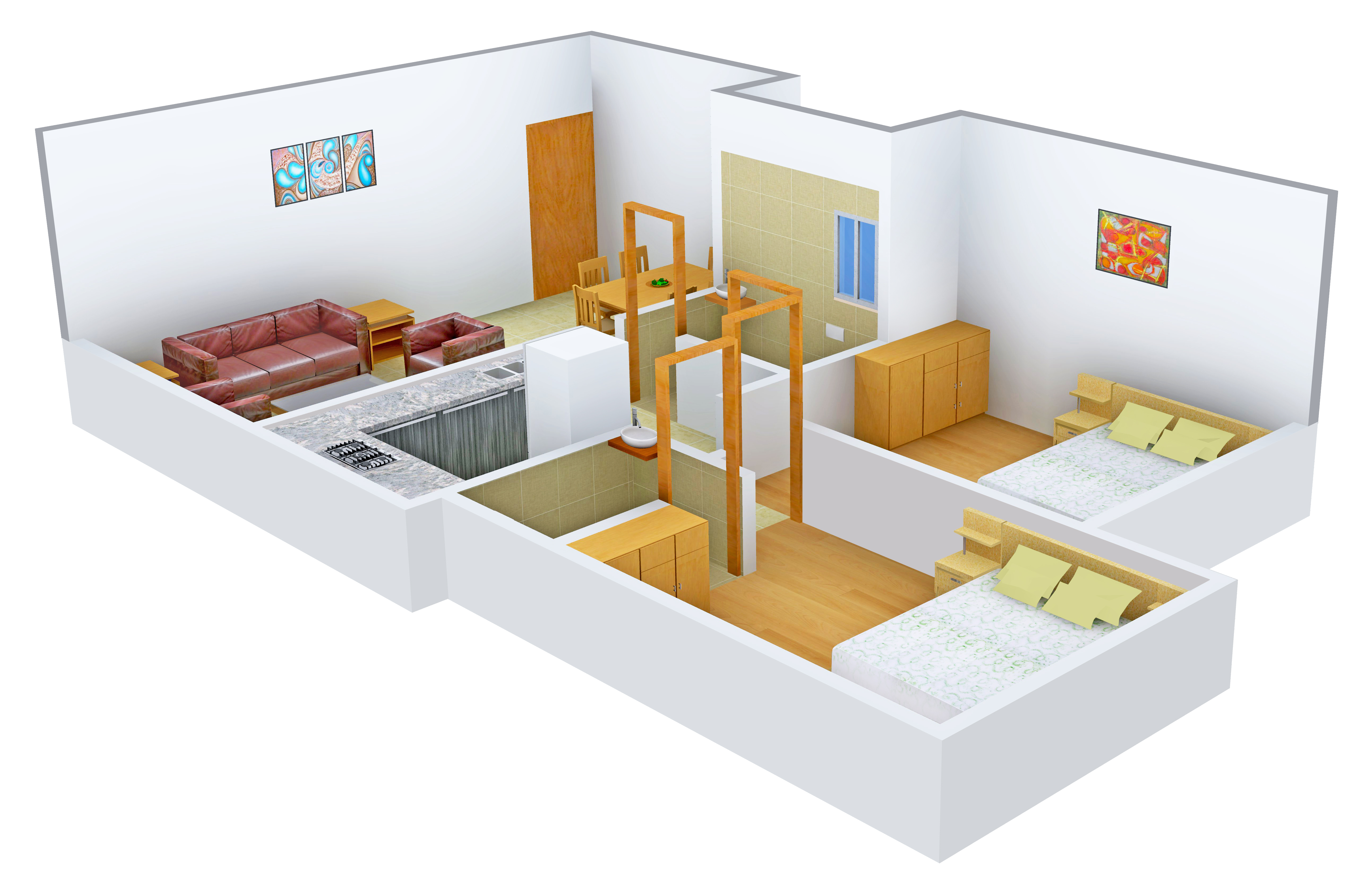 3DFloorPlan of Aditya New Ekta CHS