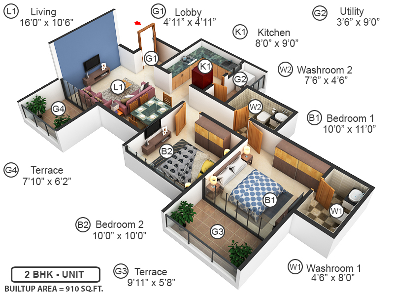 3DFloorPlan of Gagan Adira