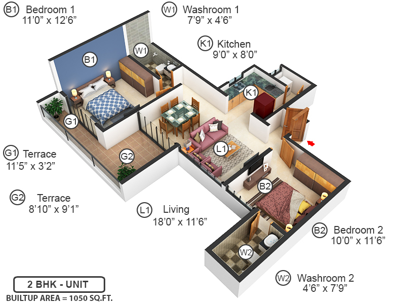 3DFloorPlan of Gagan Adira