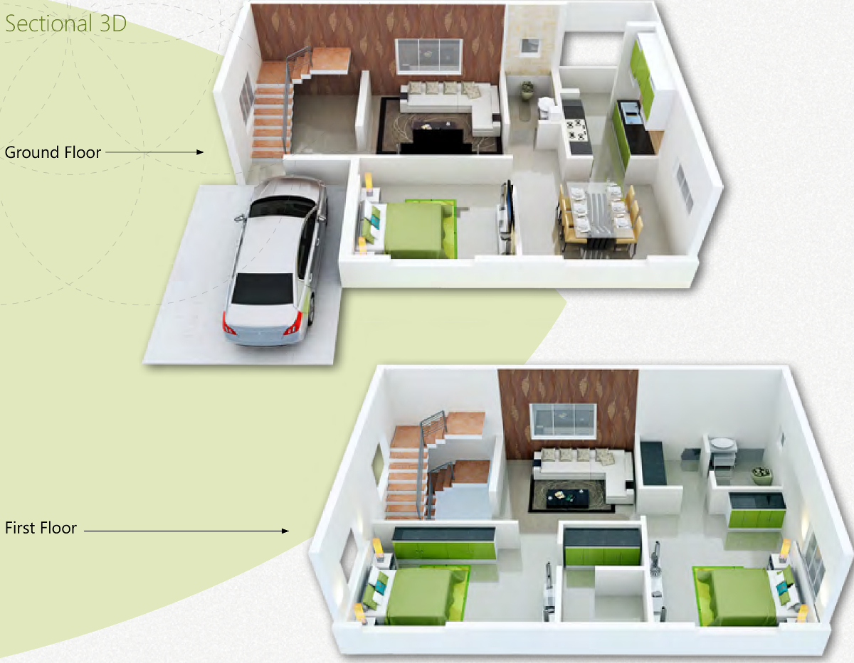 3DFloorPlan of Greenfield Shree Manor
